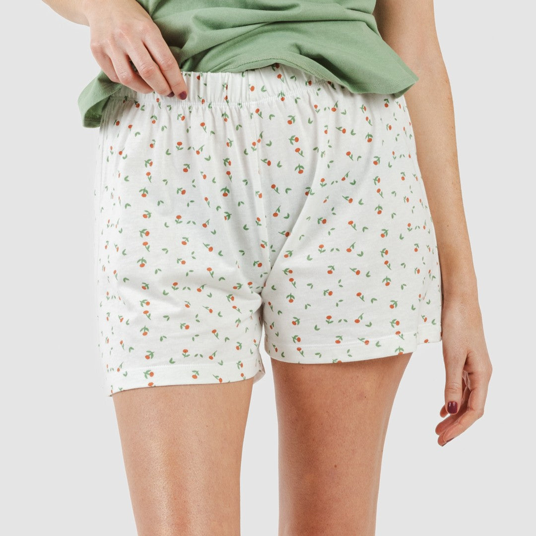 Pijama corto algodón Nevada verde