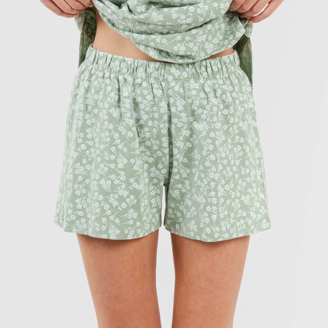 Pijama corto algodón Oniris verde caceria