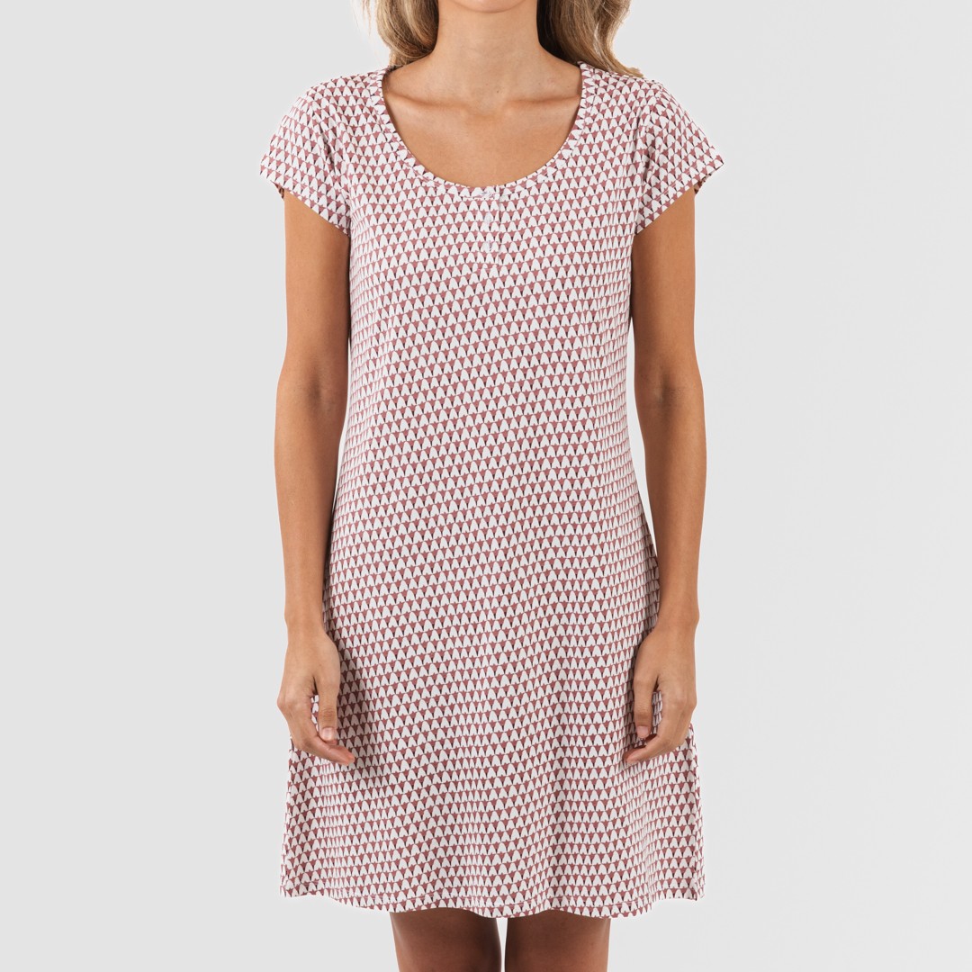 Blusón algodón Louise marsala