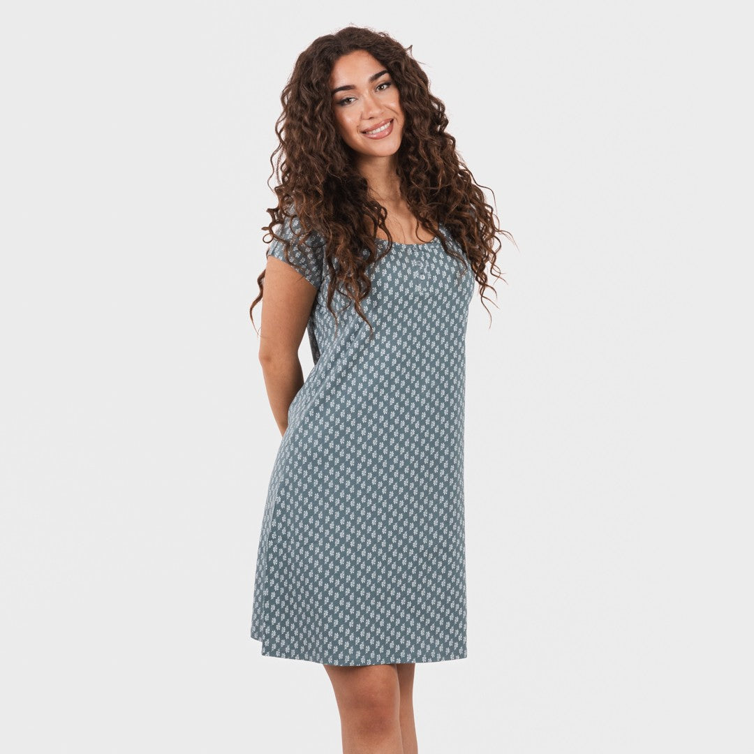 Blusón algodón Tiara verde azulado