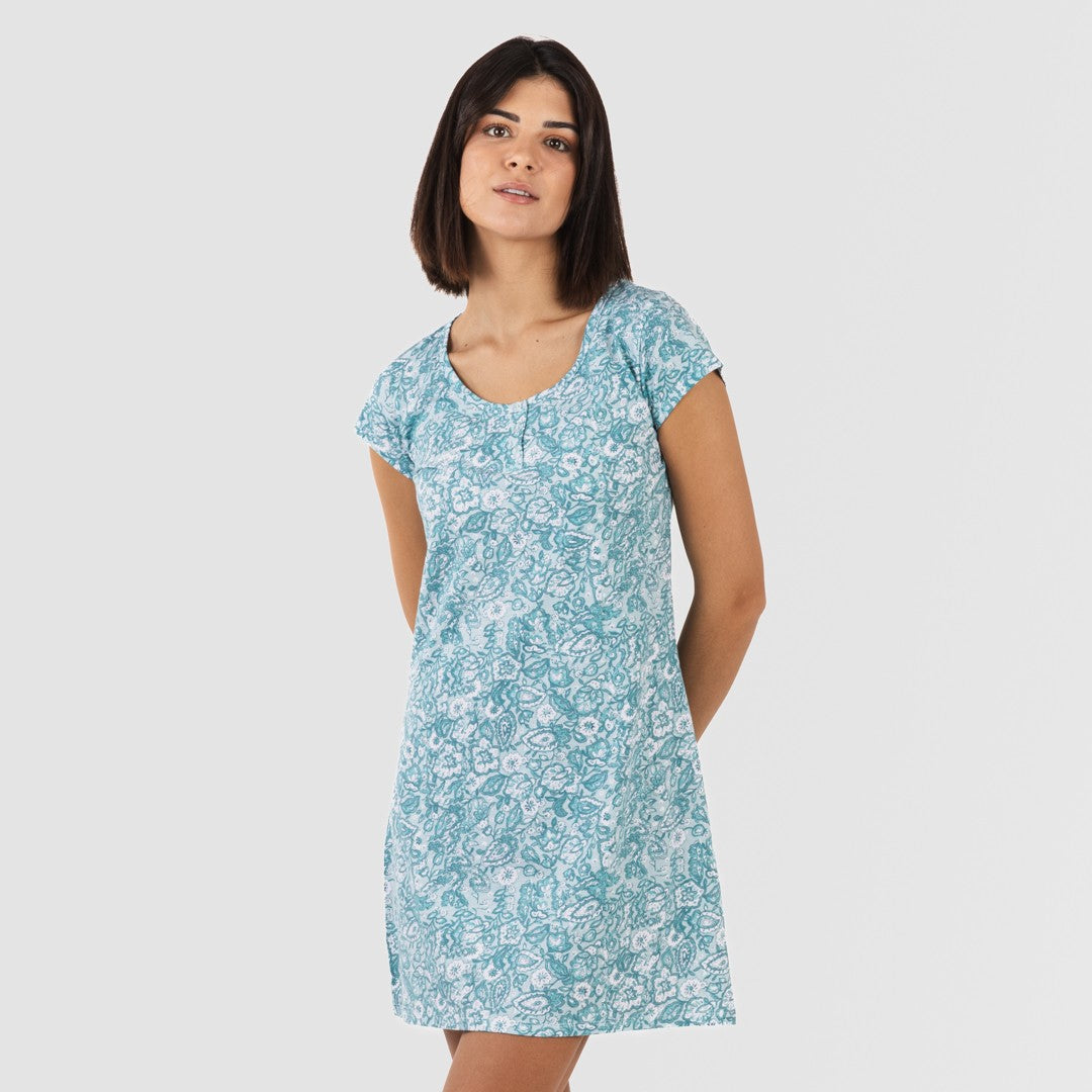 Blusón algodón Hera verde azulado