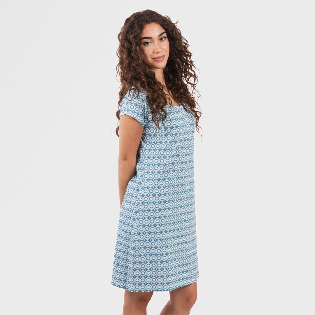 Blusón algodón Galieni verde azulado