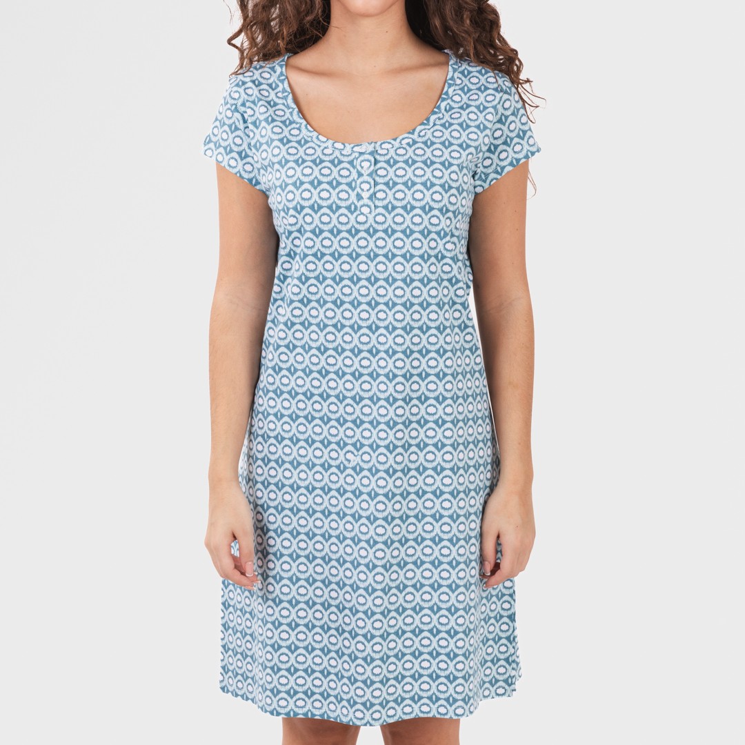 Blusón algodón Galieni verde azulado