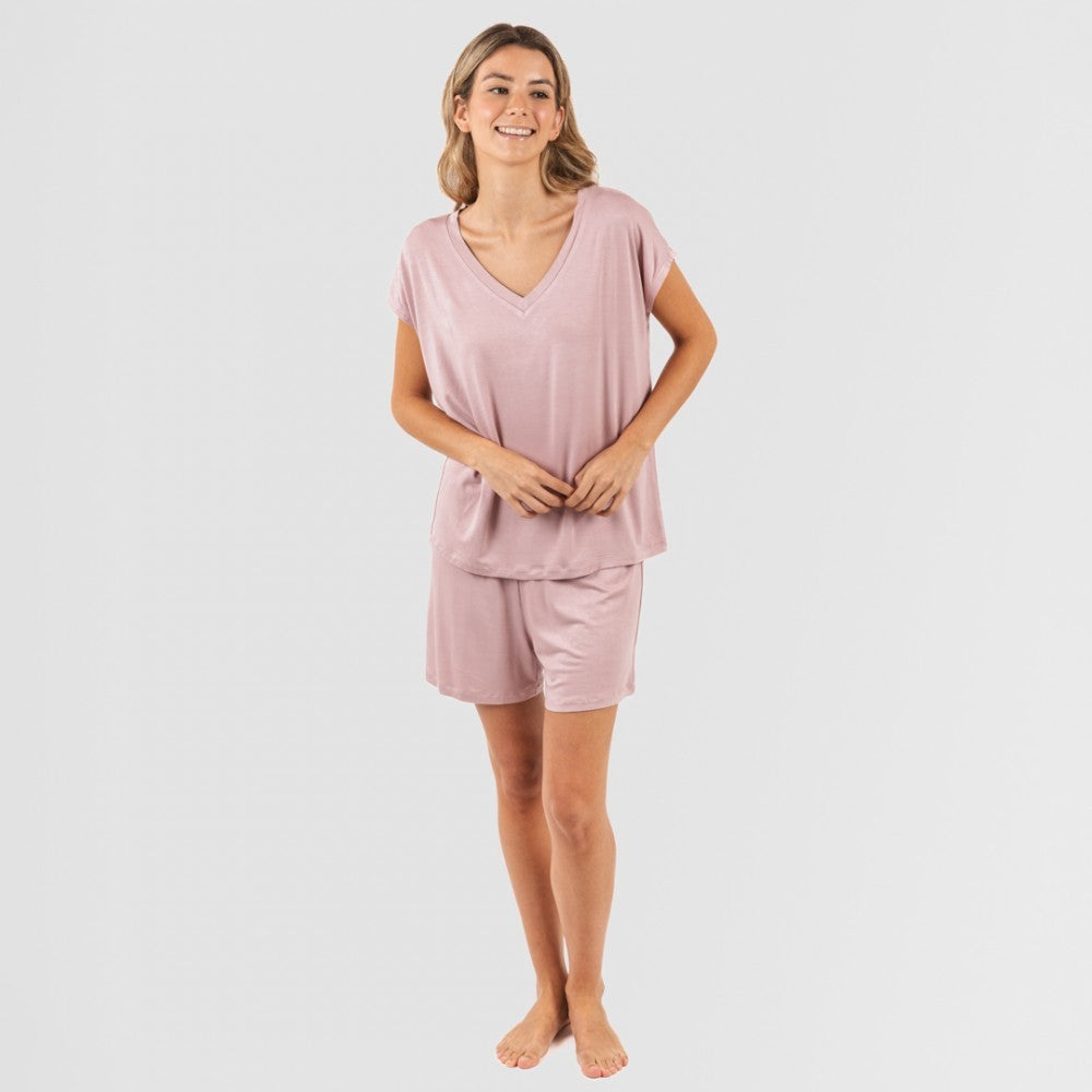 PIJAMA CRT M/FLUIDA MUJER VISCOSA LISO