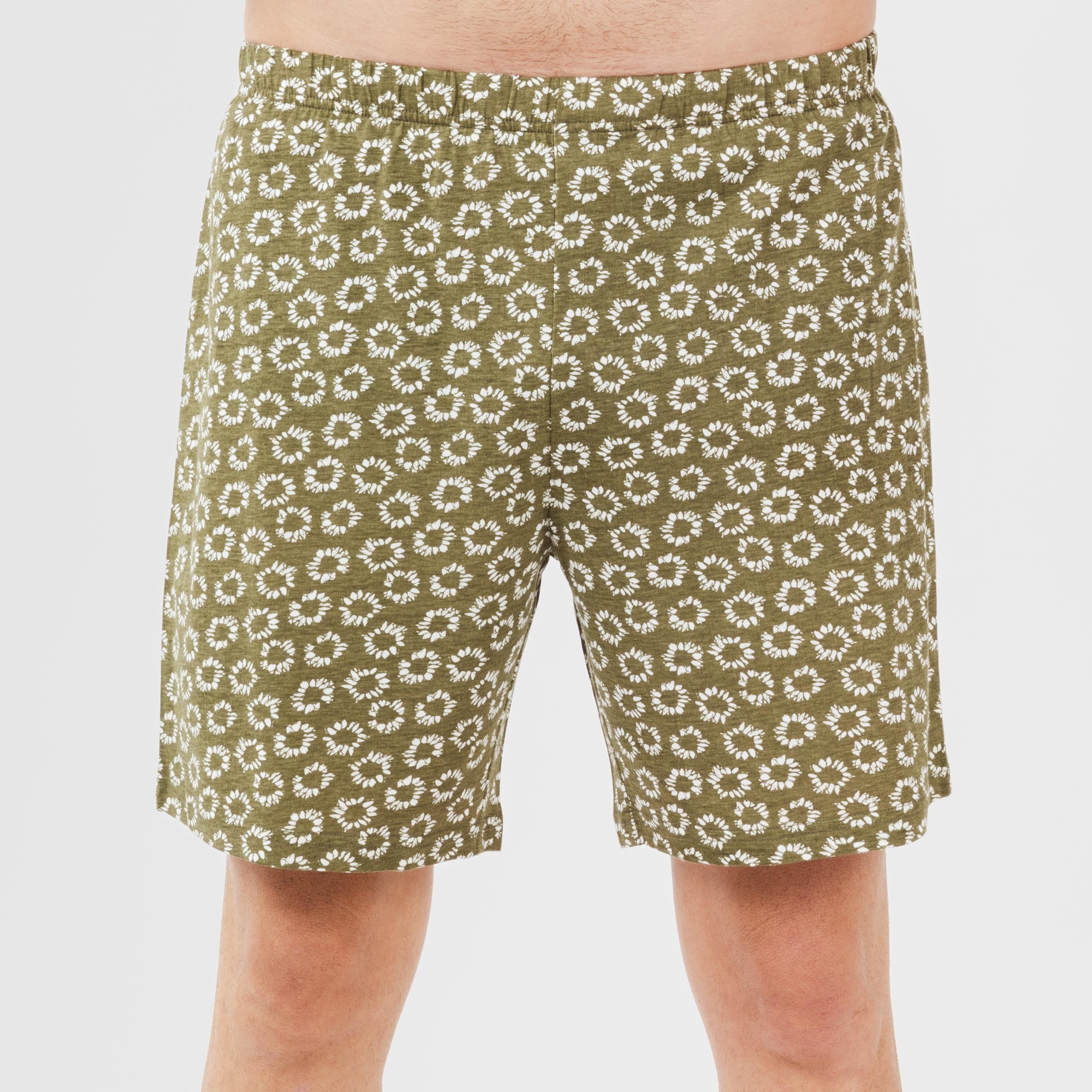 Pijama corto algodón hombre Khalil verde