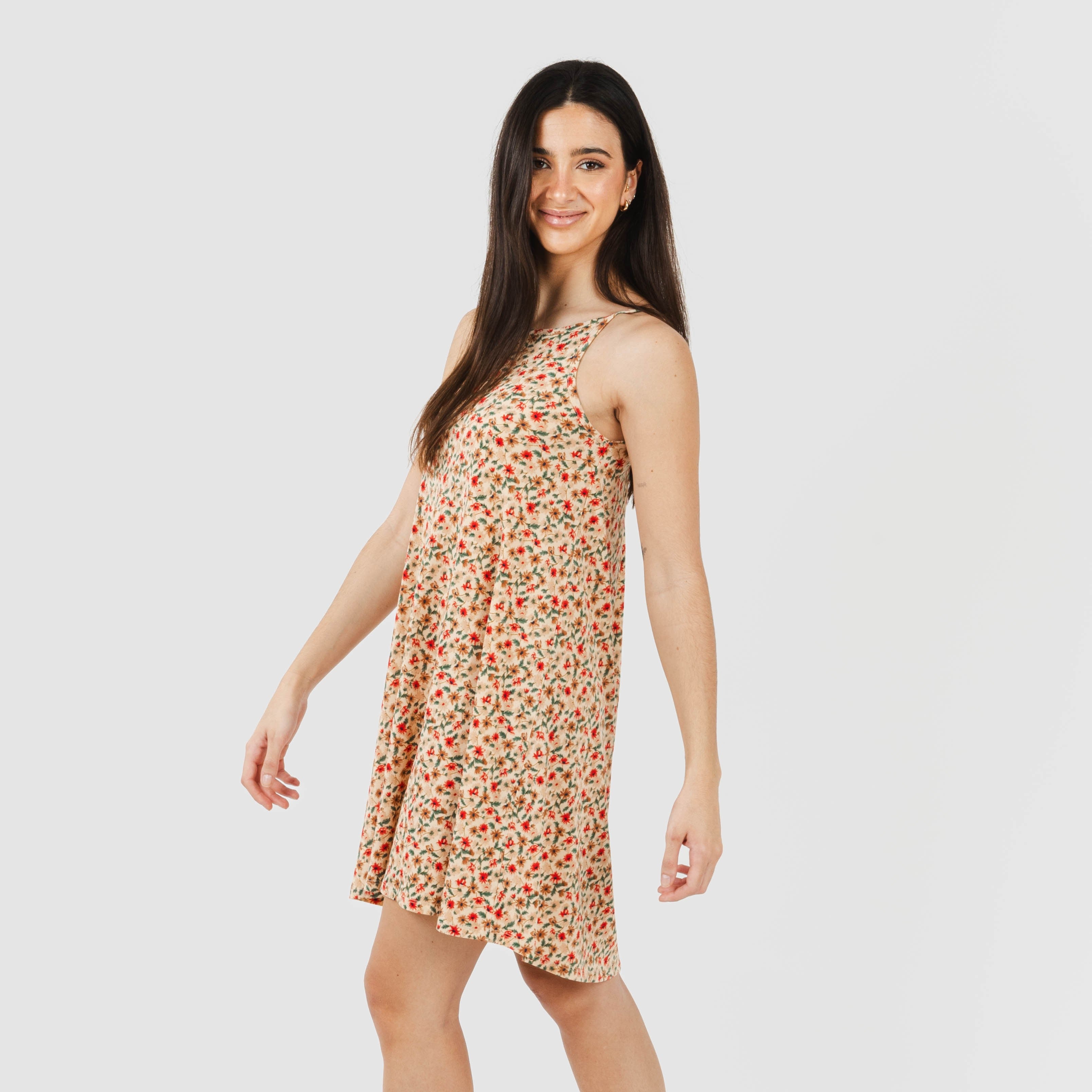 Abito corto in crêpe con spalline di Musa