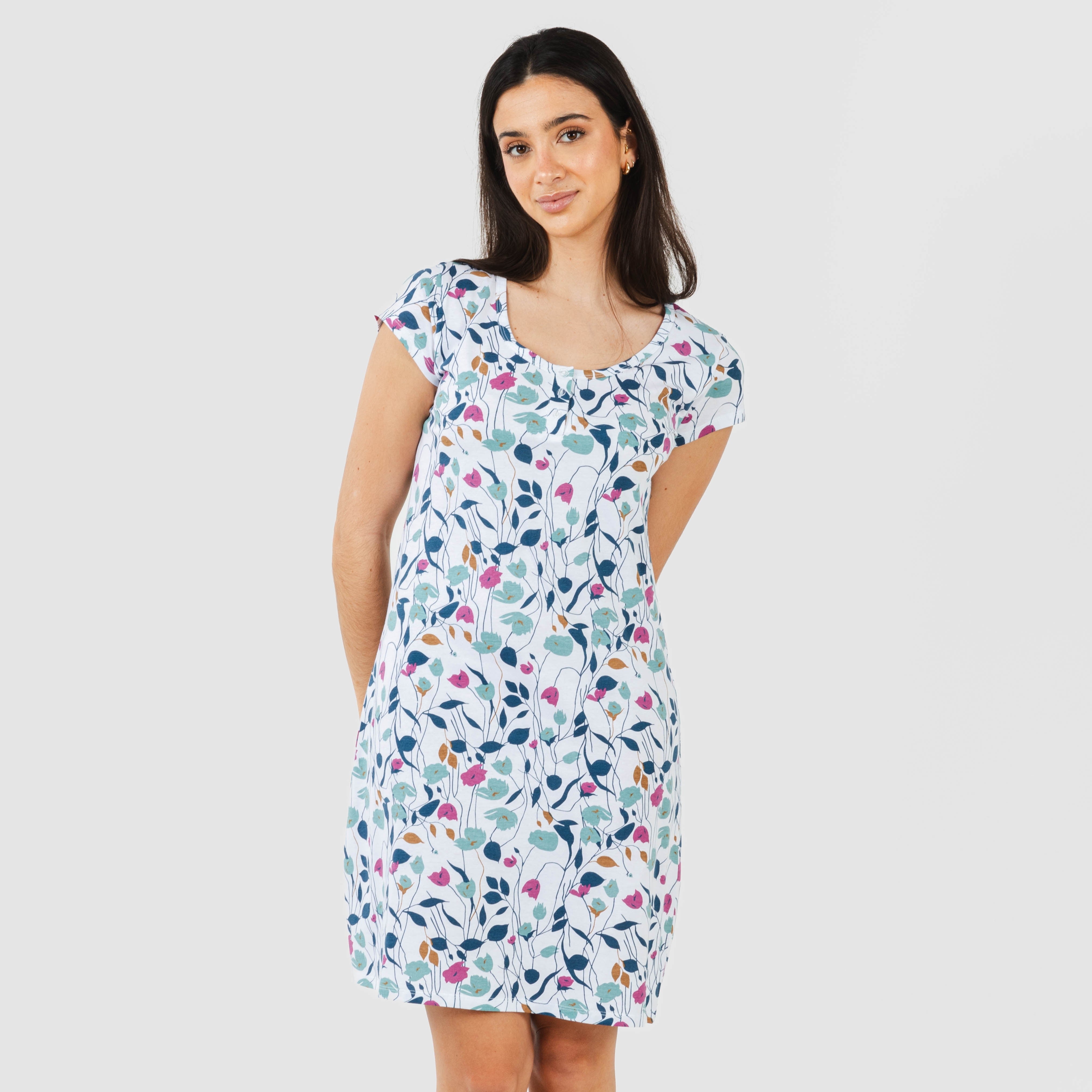 Blusón algodón Maura verde azulado