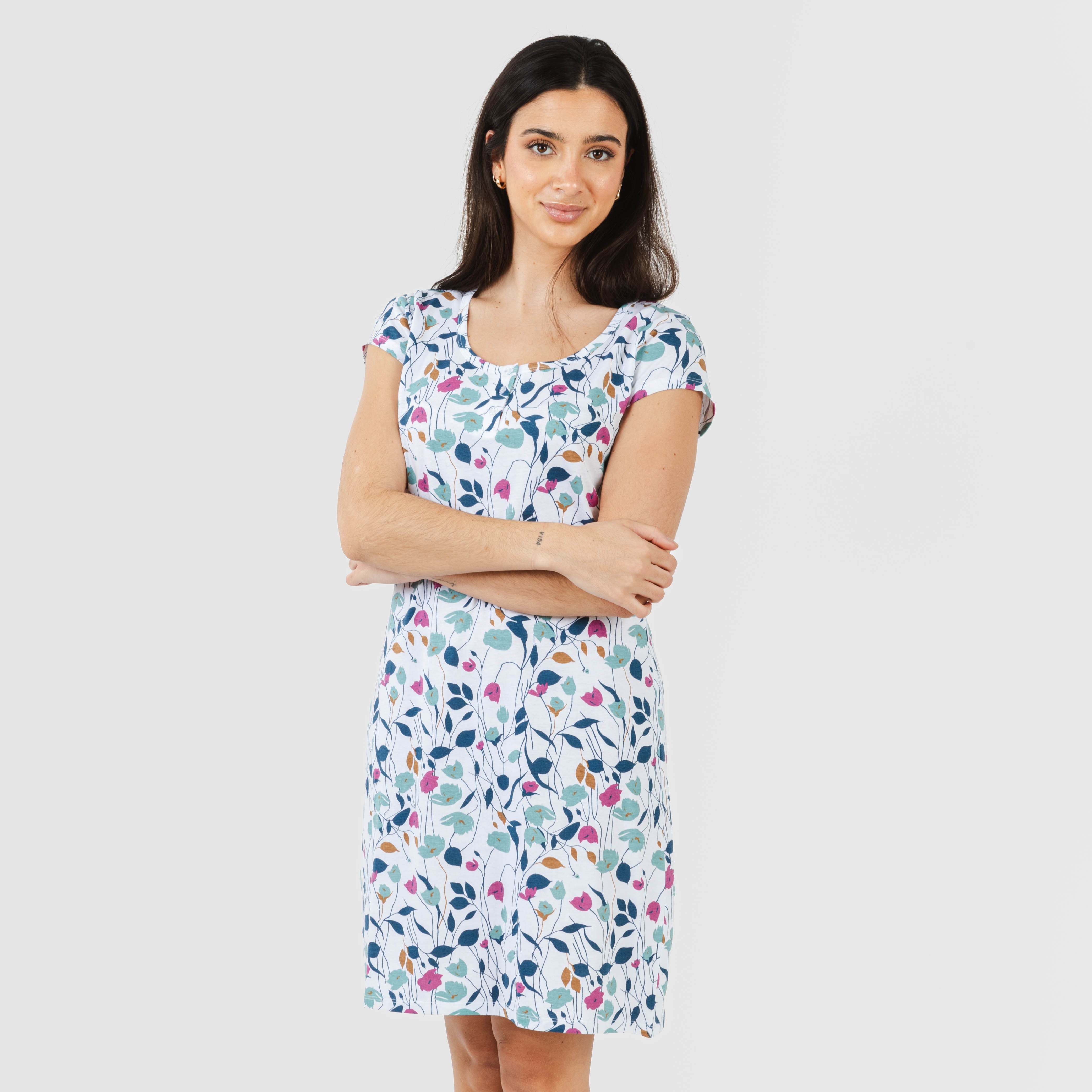 Blusón algodón Maura verde azulado