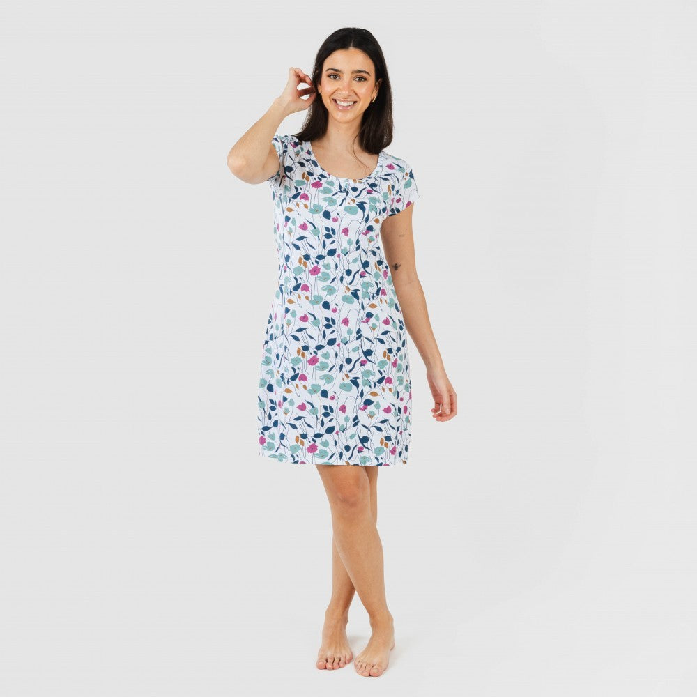 Blusón algodón Maura verde azulado