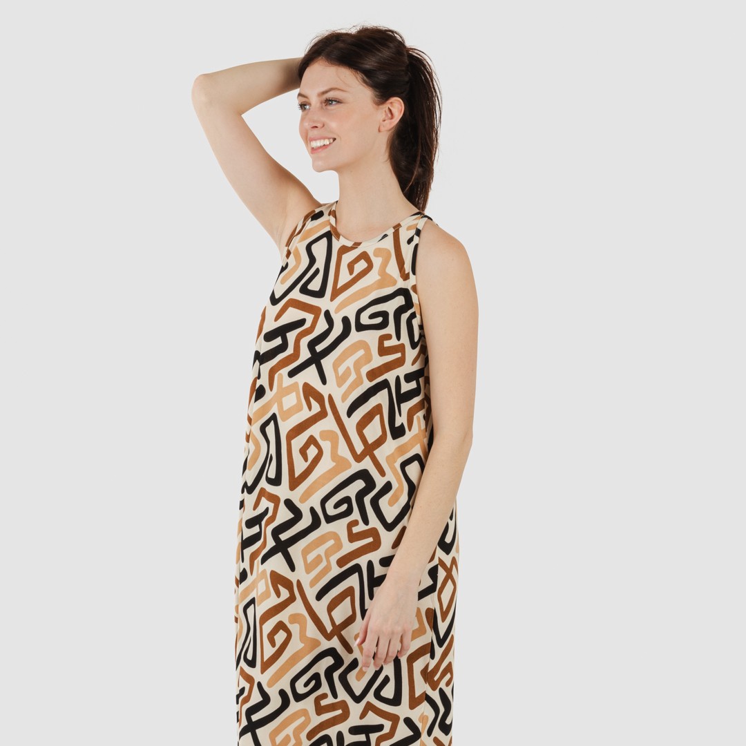 VESTIDO LARGO TIRANTES CREPE DOMEKA T UNICA