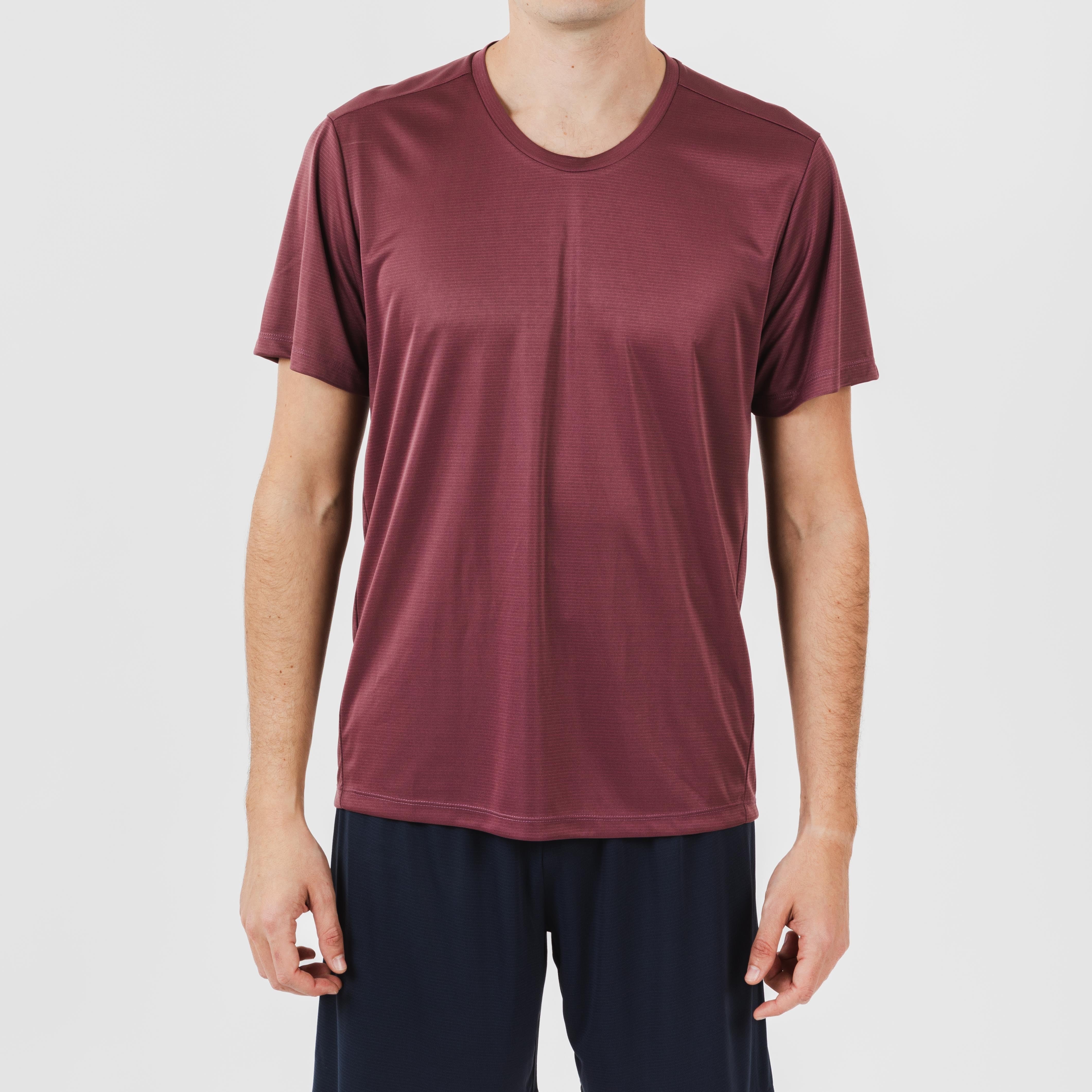 Conjunto deportivo corto tecnico hombre burdeos marino