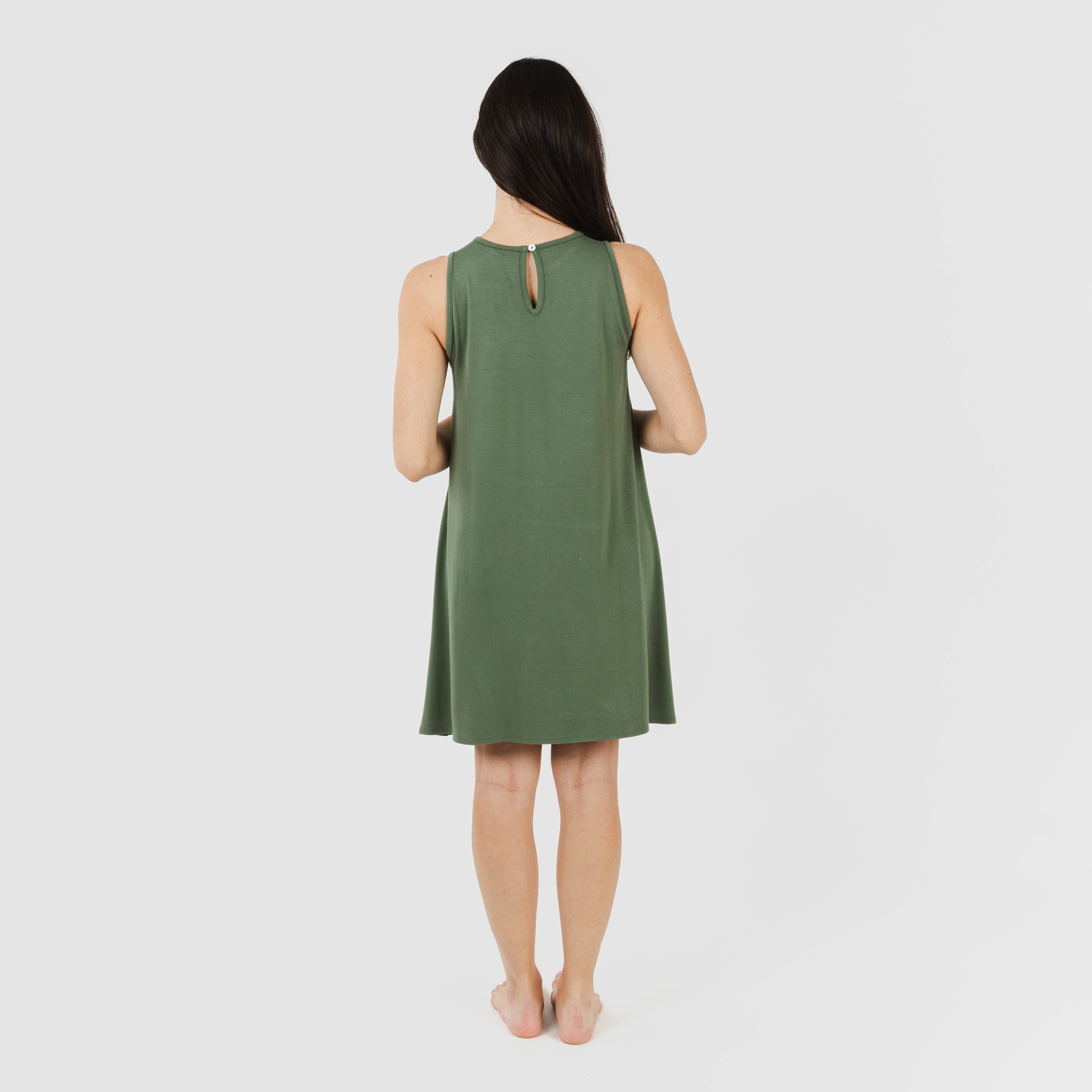 Vestido corto tirantes viscosa liso