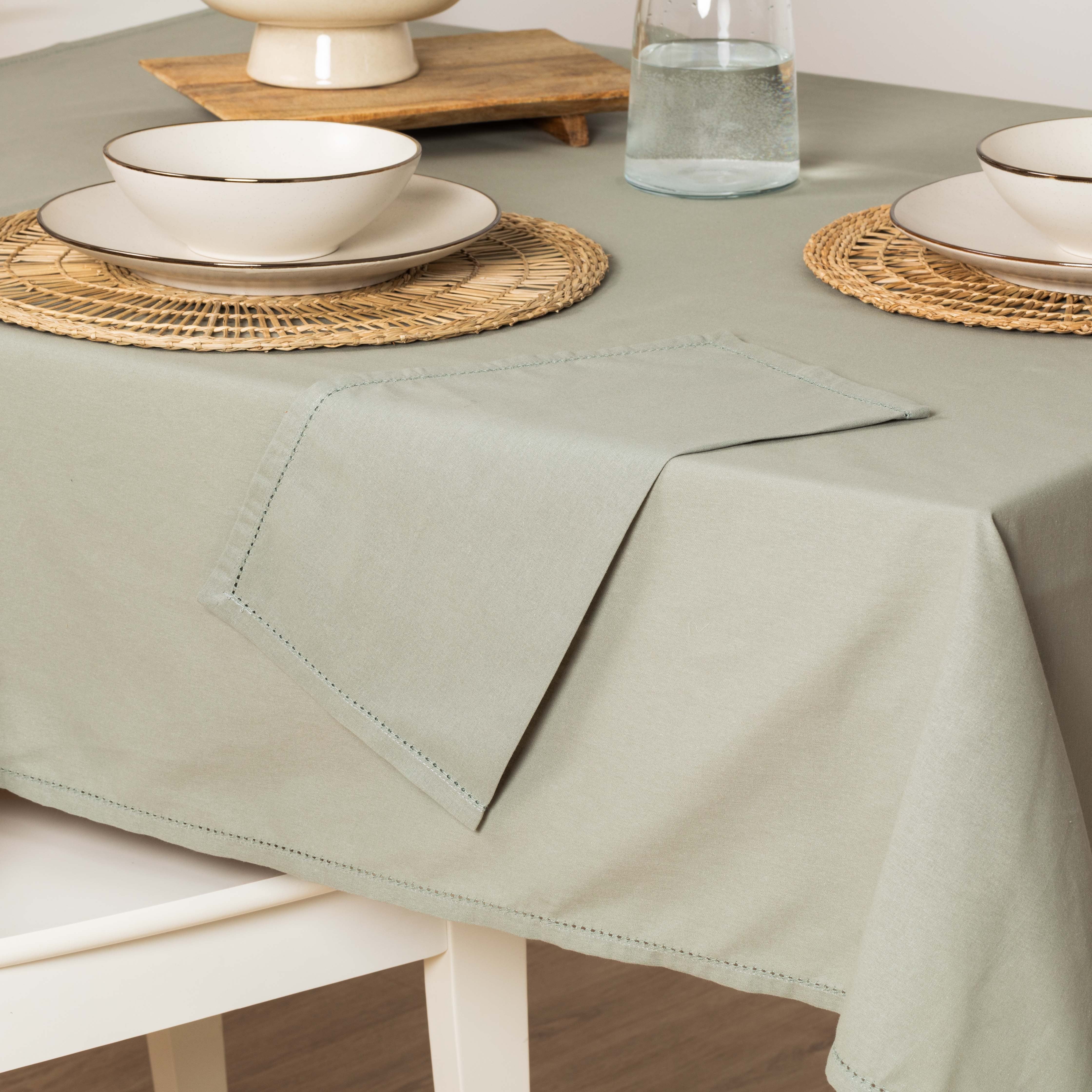 Mantel antimanchas algodón liso