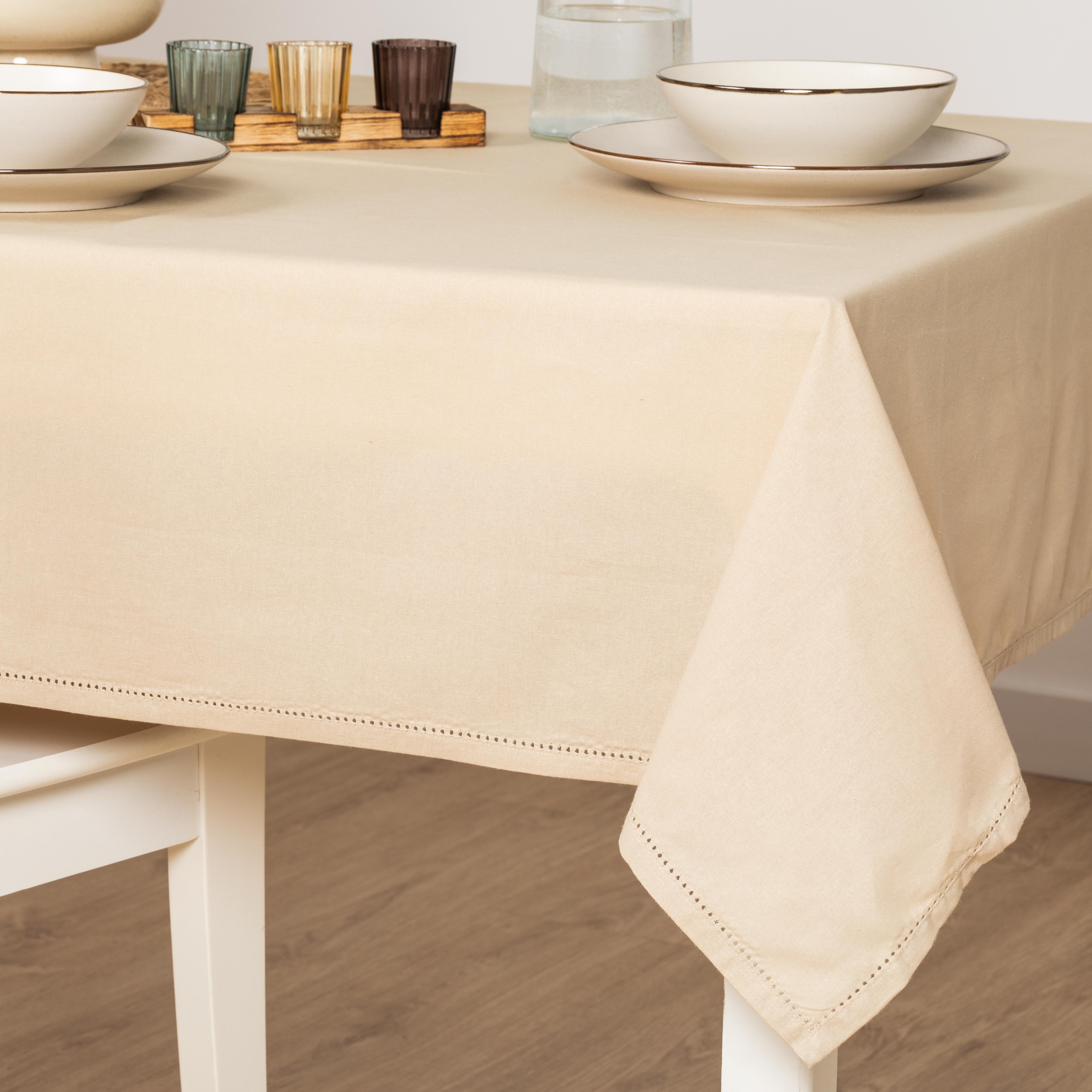 Mantel antimanchas algodón liso