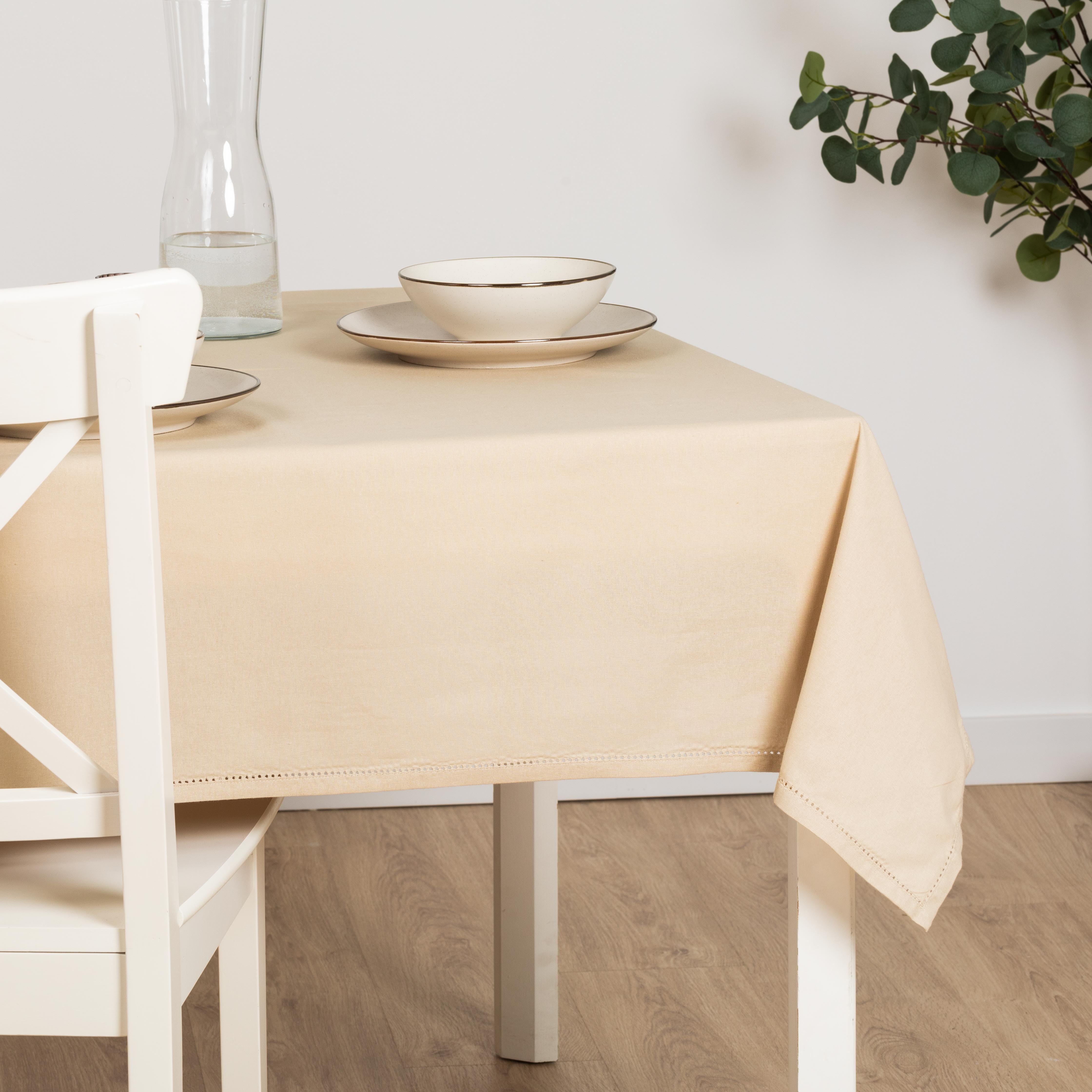 Mantel antimanchas algodón liso