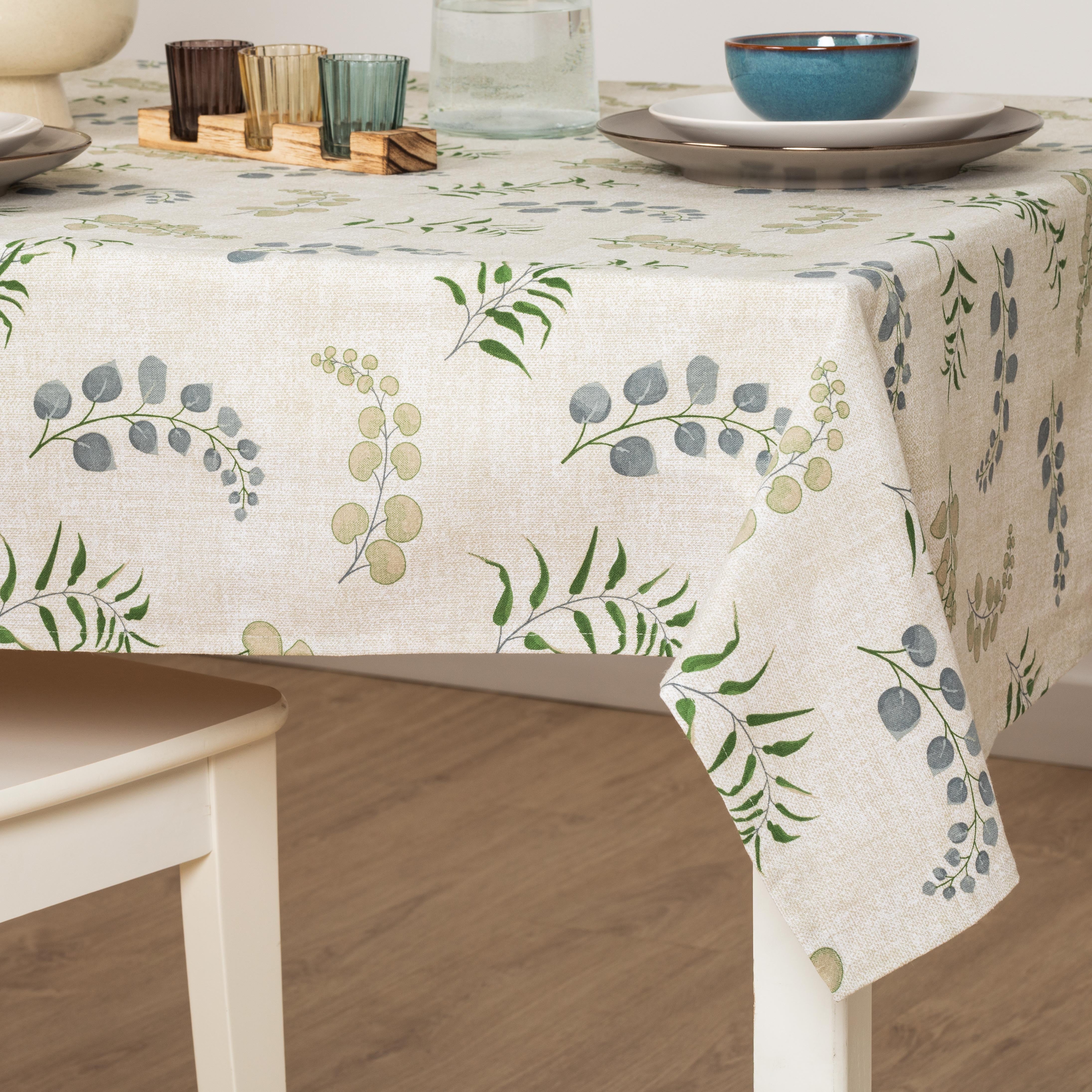 Toalha de mesa Mesina verde resistente a manchas