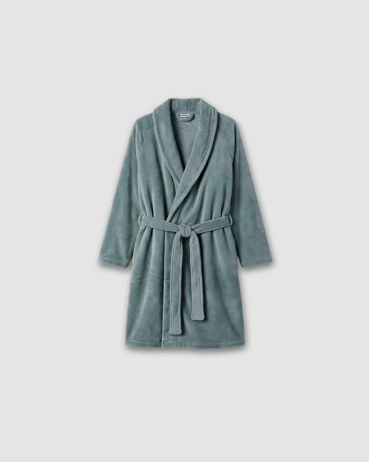 Plain coral fleece dressing gown French green