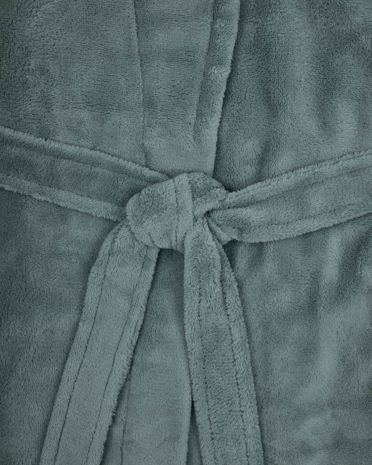 Plain coral fleece dressing gown French green