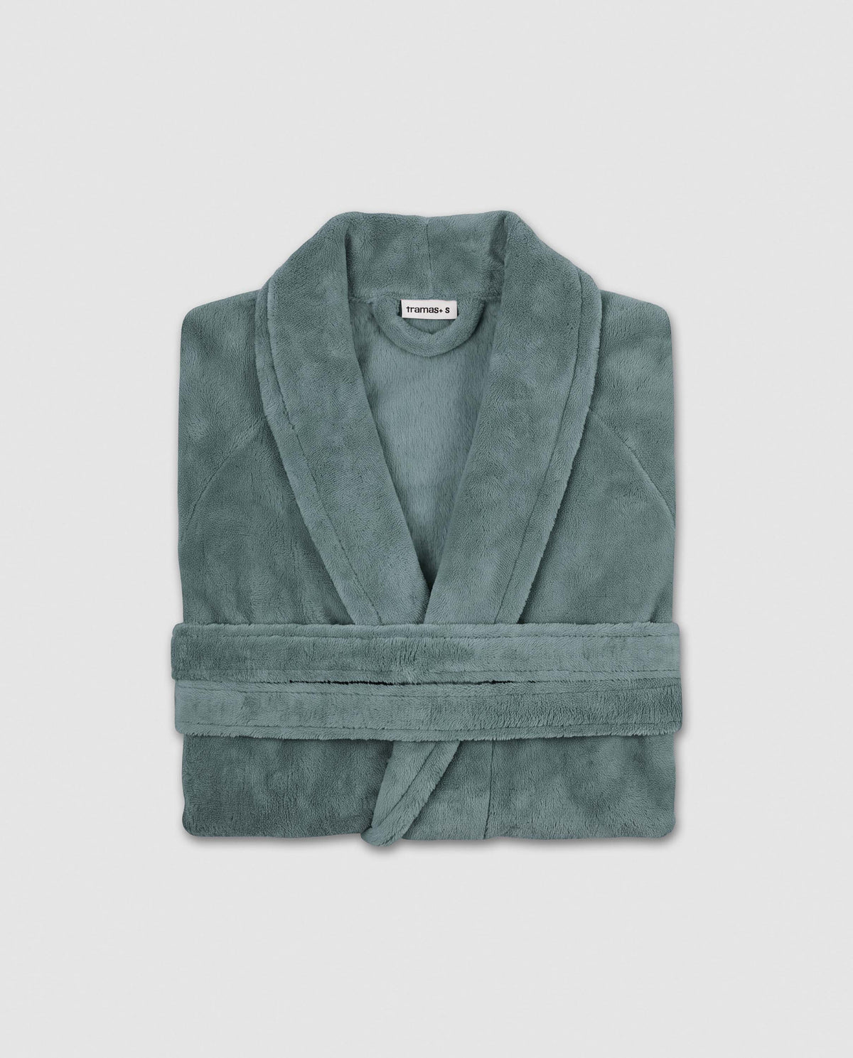Plain coral fleece dressing gown French green