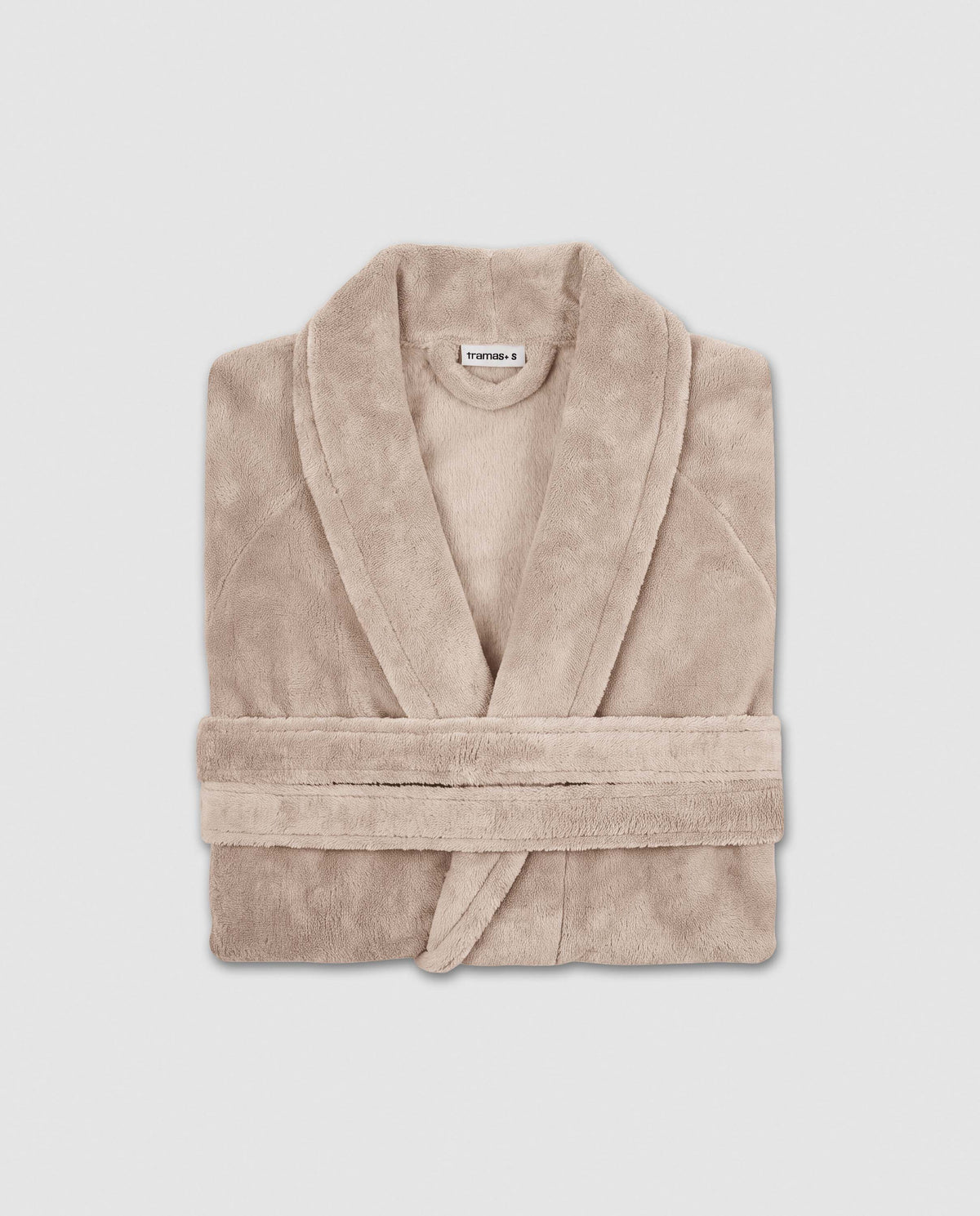 Plain coral fleece dressing gown sand