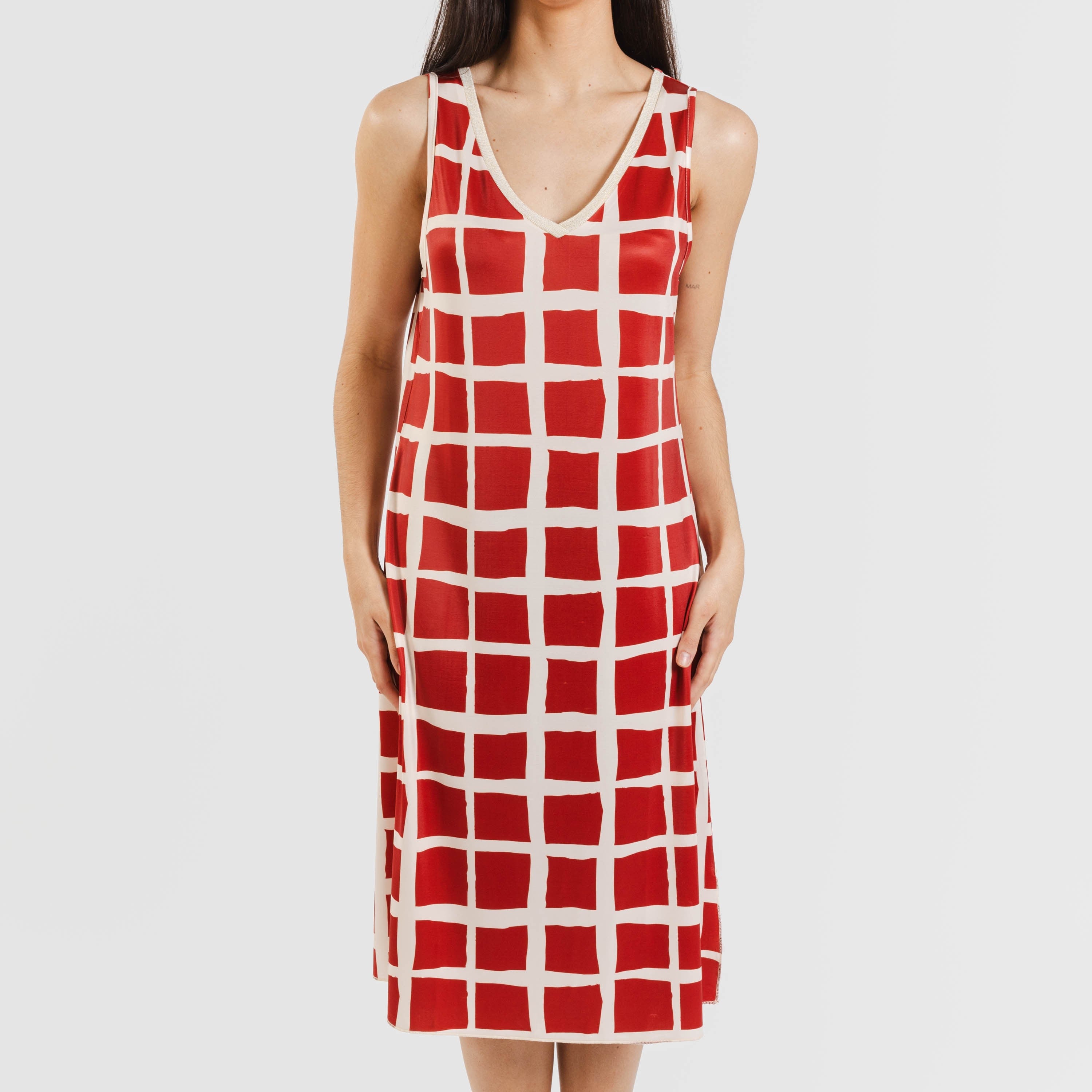 Vestido midi tirantes soft Naroa teja