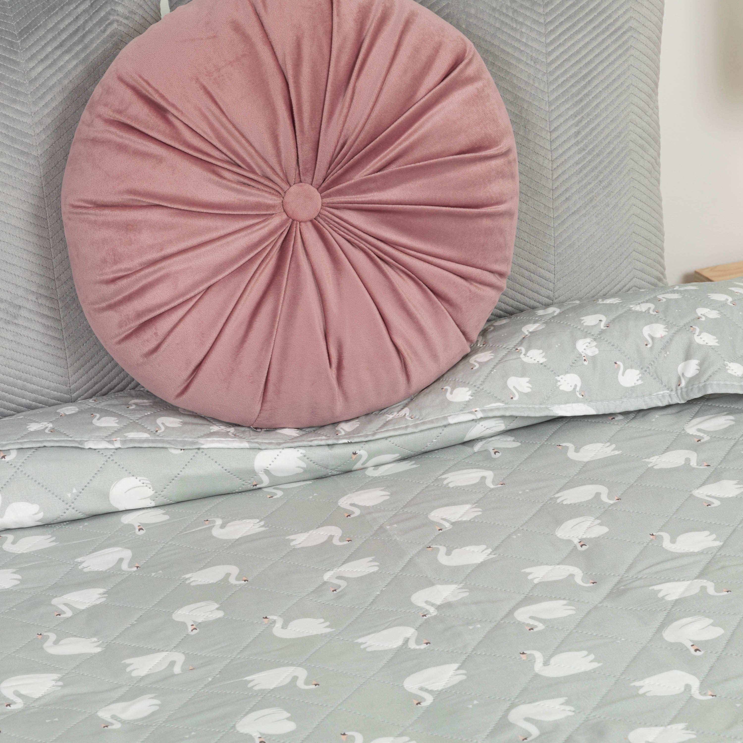 Colcha bouti Swan gris