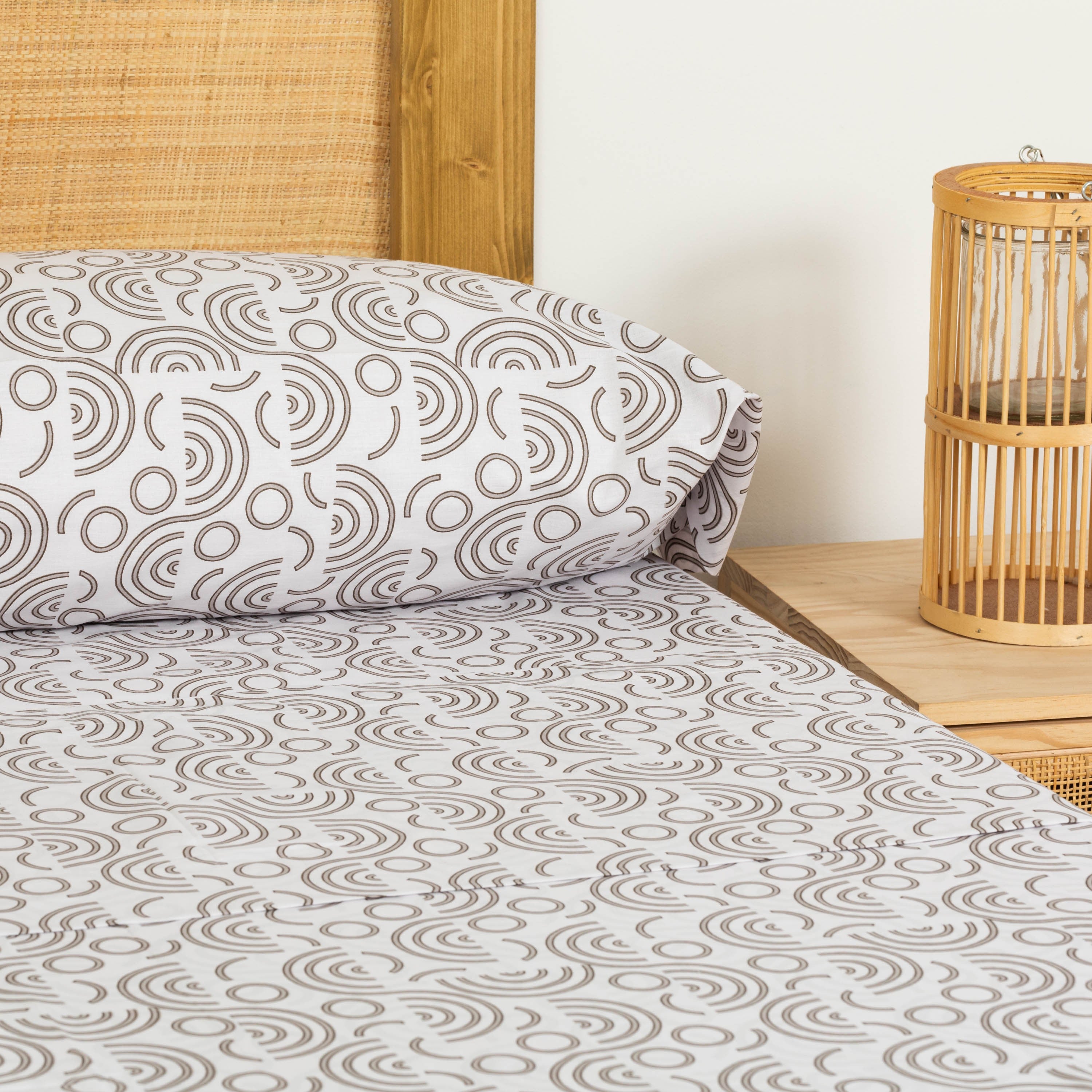 Juego de sábanas algodón Rubeus gris