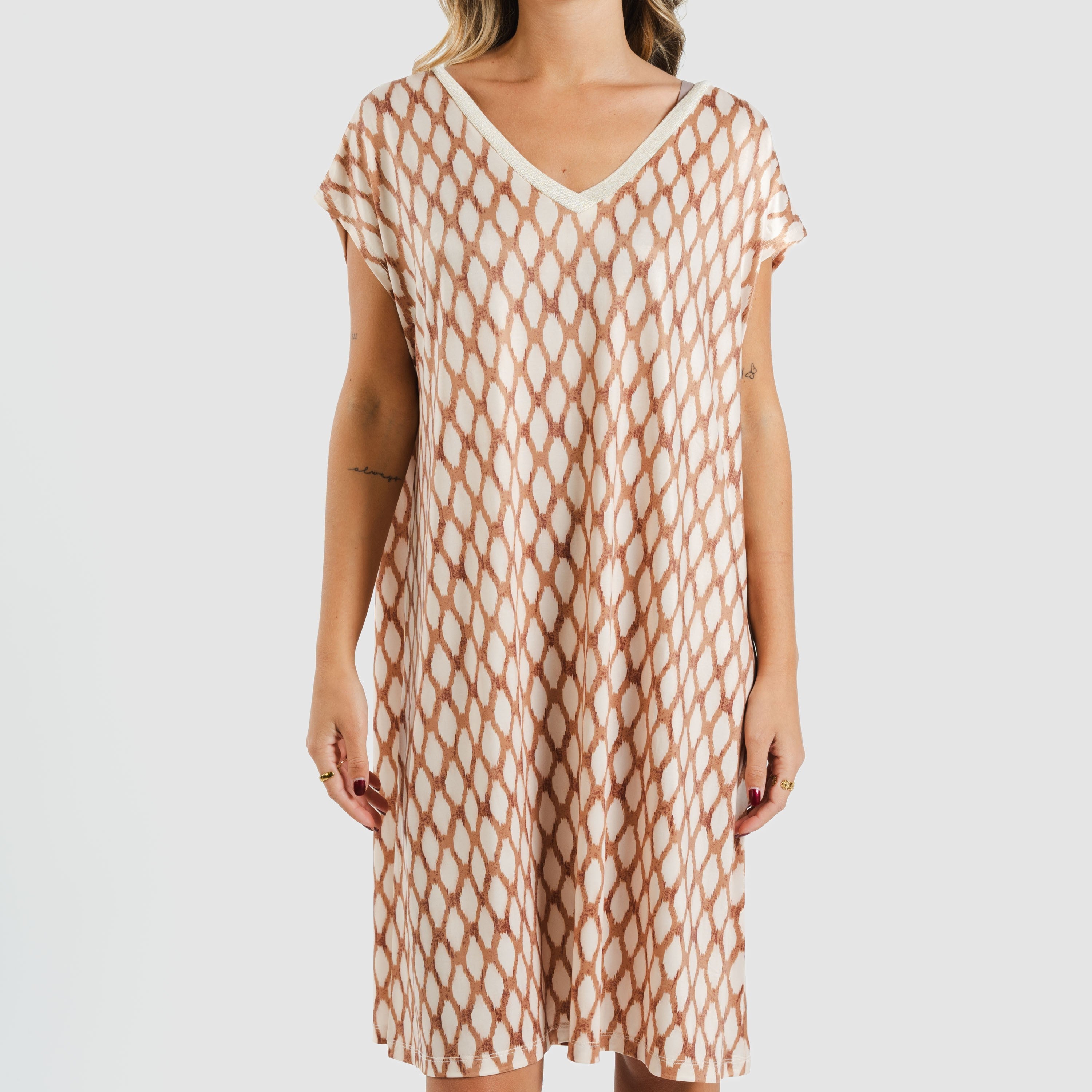 Vestido corto manga fluida soft Orlando arena