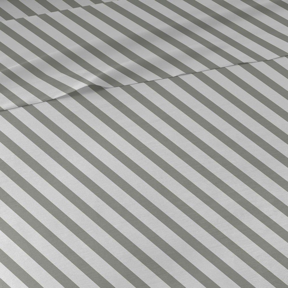 Aviles Green Hunting Stripe Percale Cotton Sheet Set