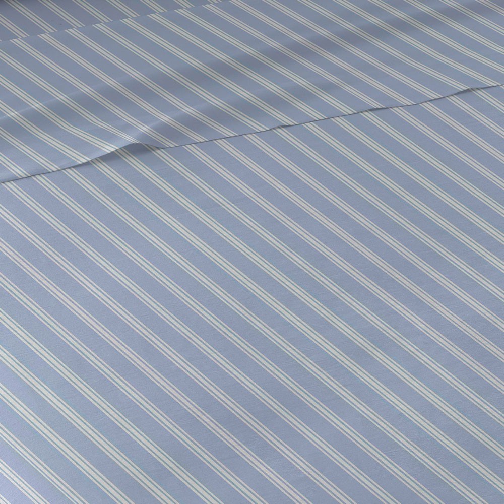 Juego de sábanas algodón percal Raya Marsella indigo