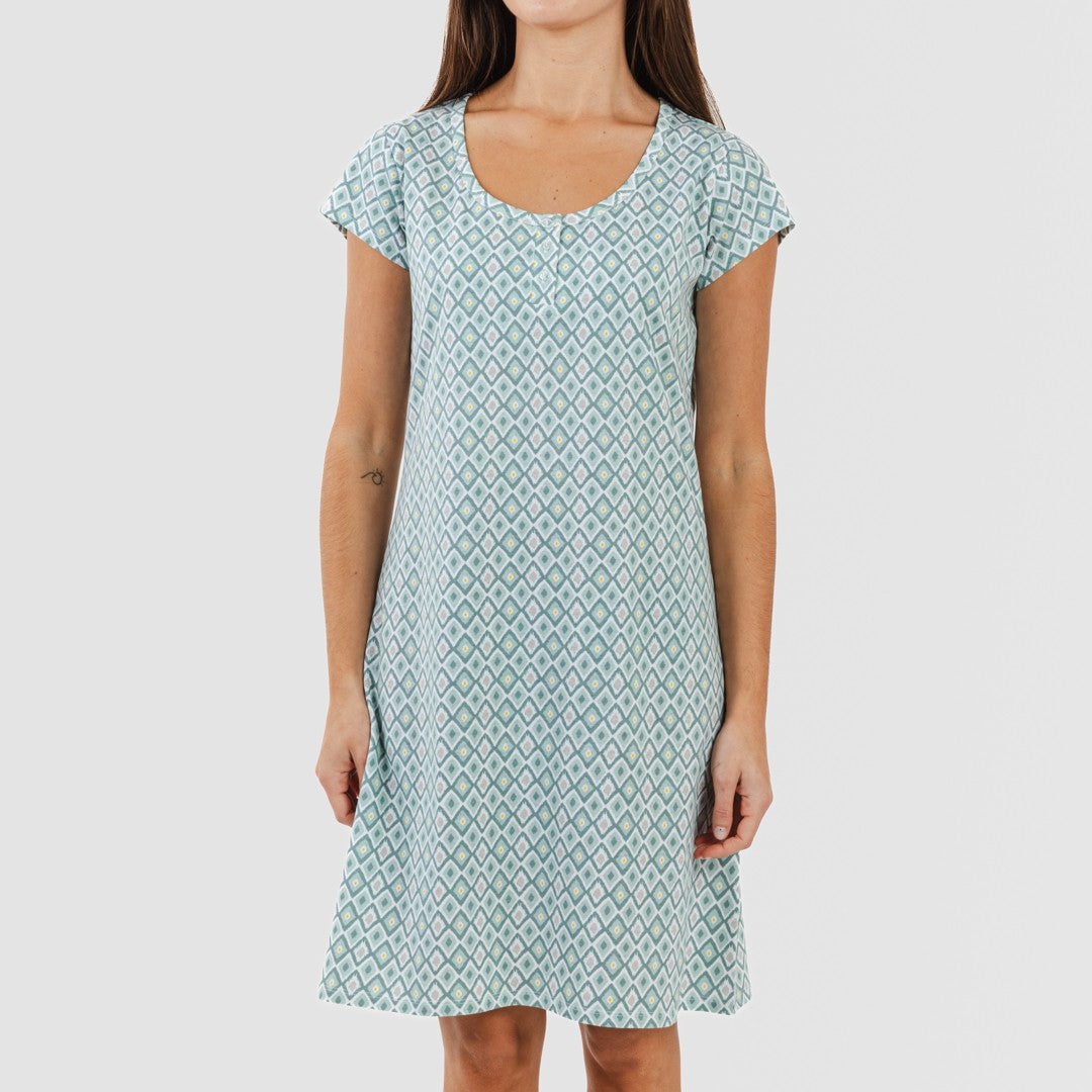 Blusón algodón Bianca verde menta