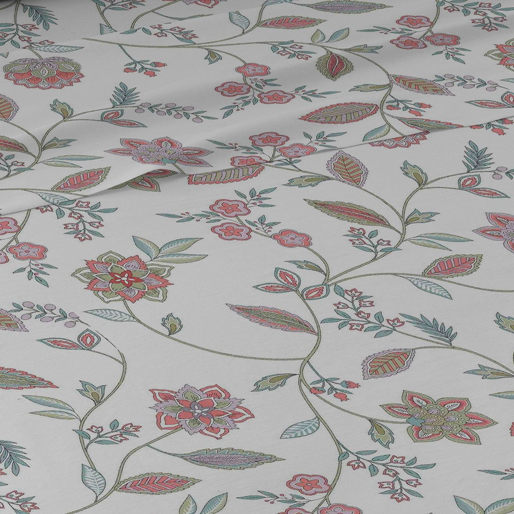 SET LENZUOLA PERCALE ALG ROSA