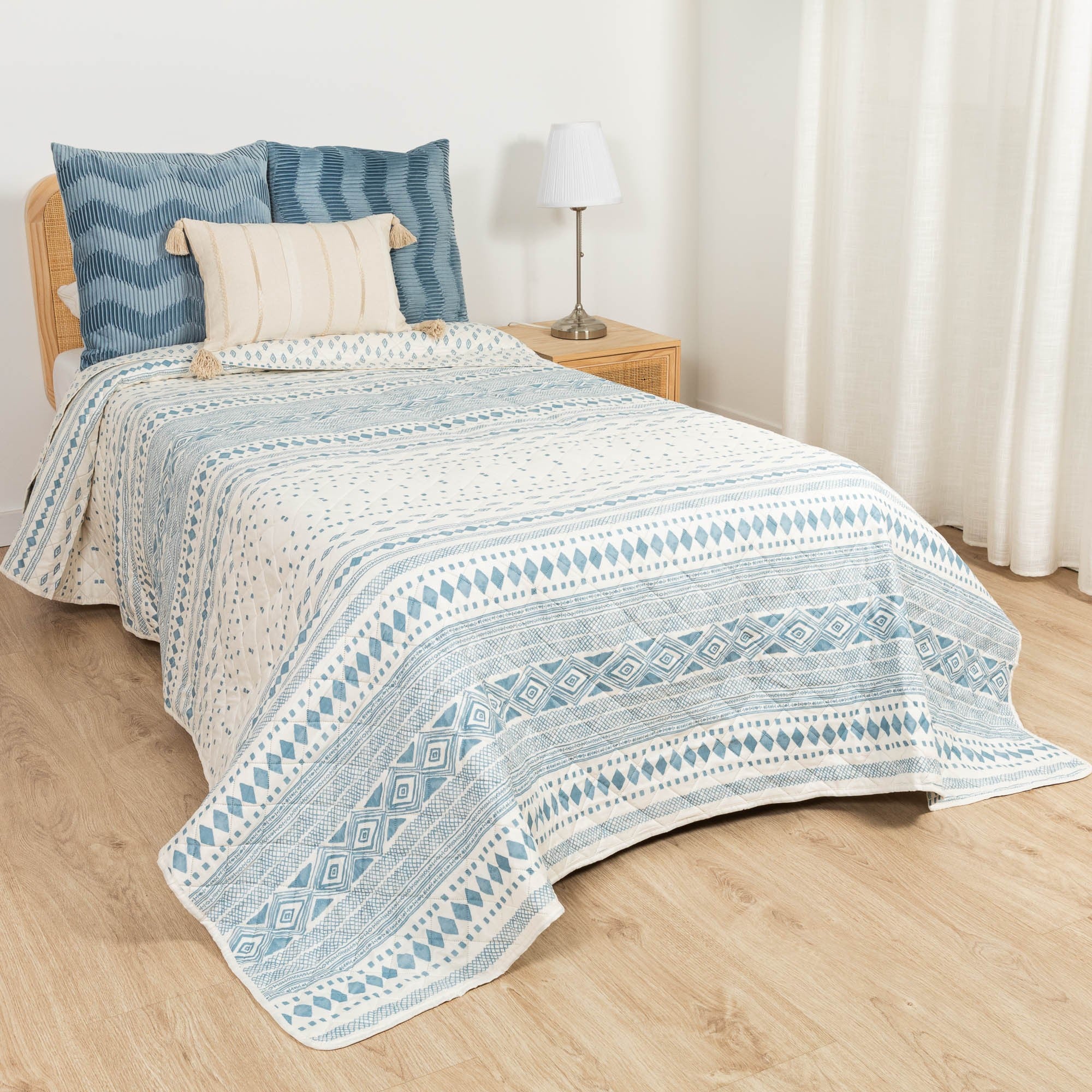 Colcha bouti Zorione índigo