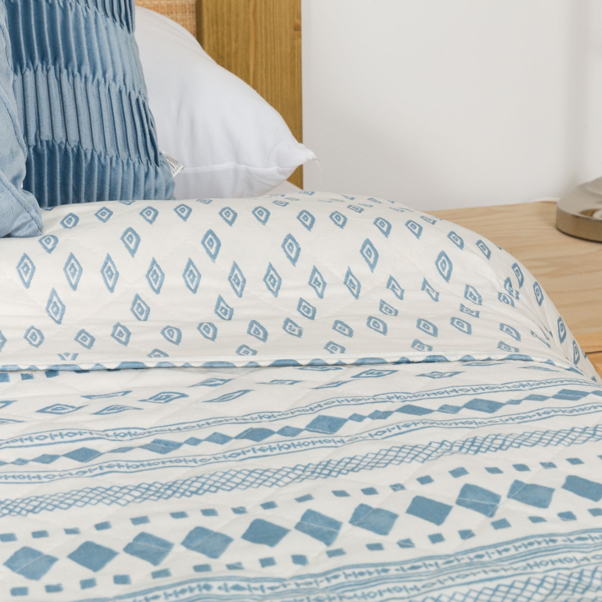 Colcha bouti Zorione indigo