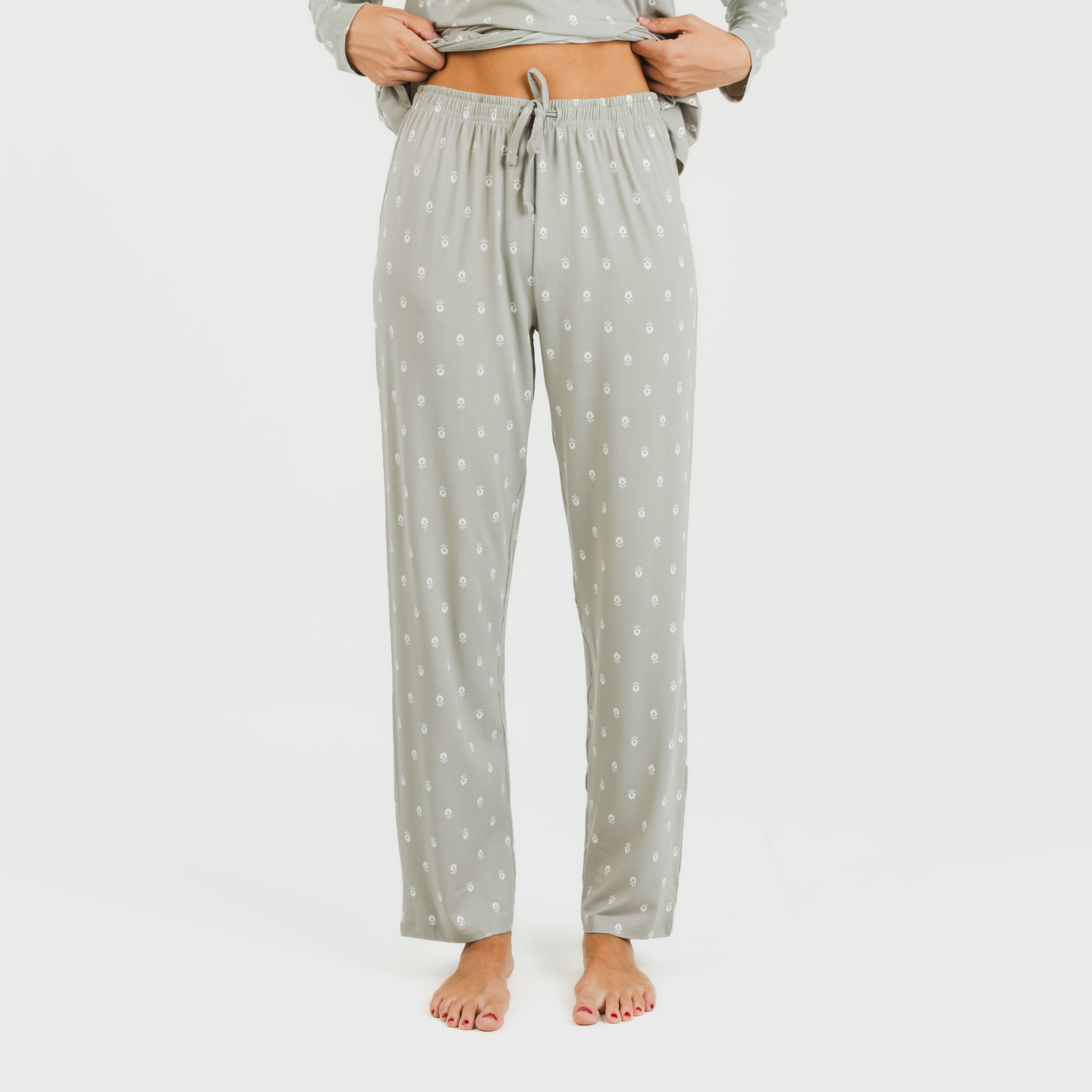 Pijama largo mujer soft Baby verde caceria