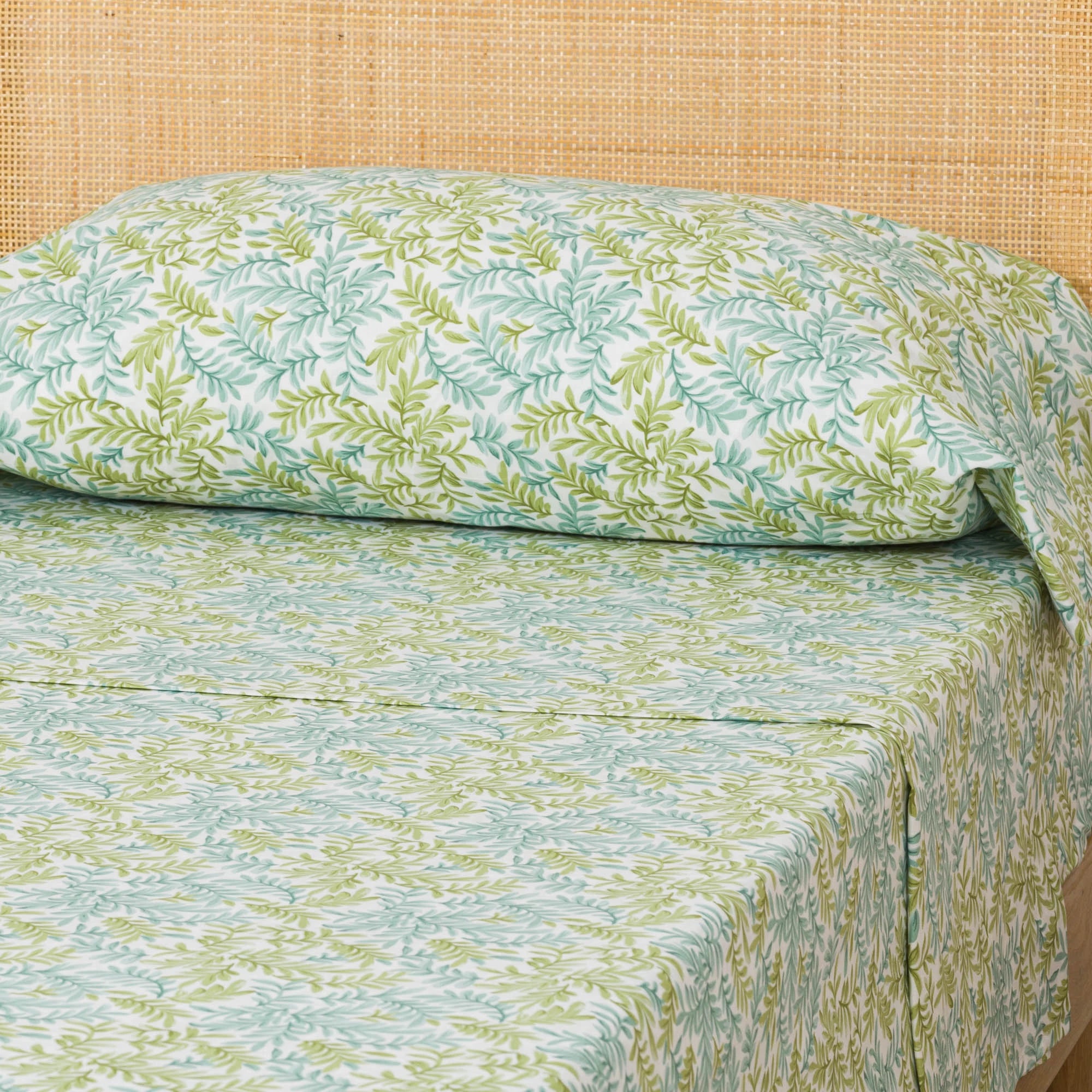 Juego de sábanas algodón Zafra verde