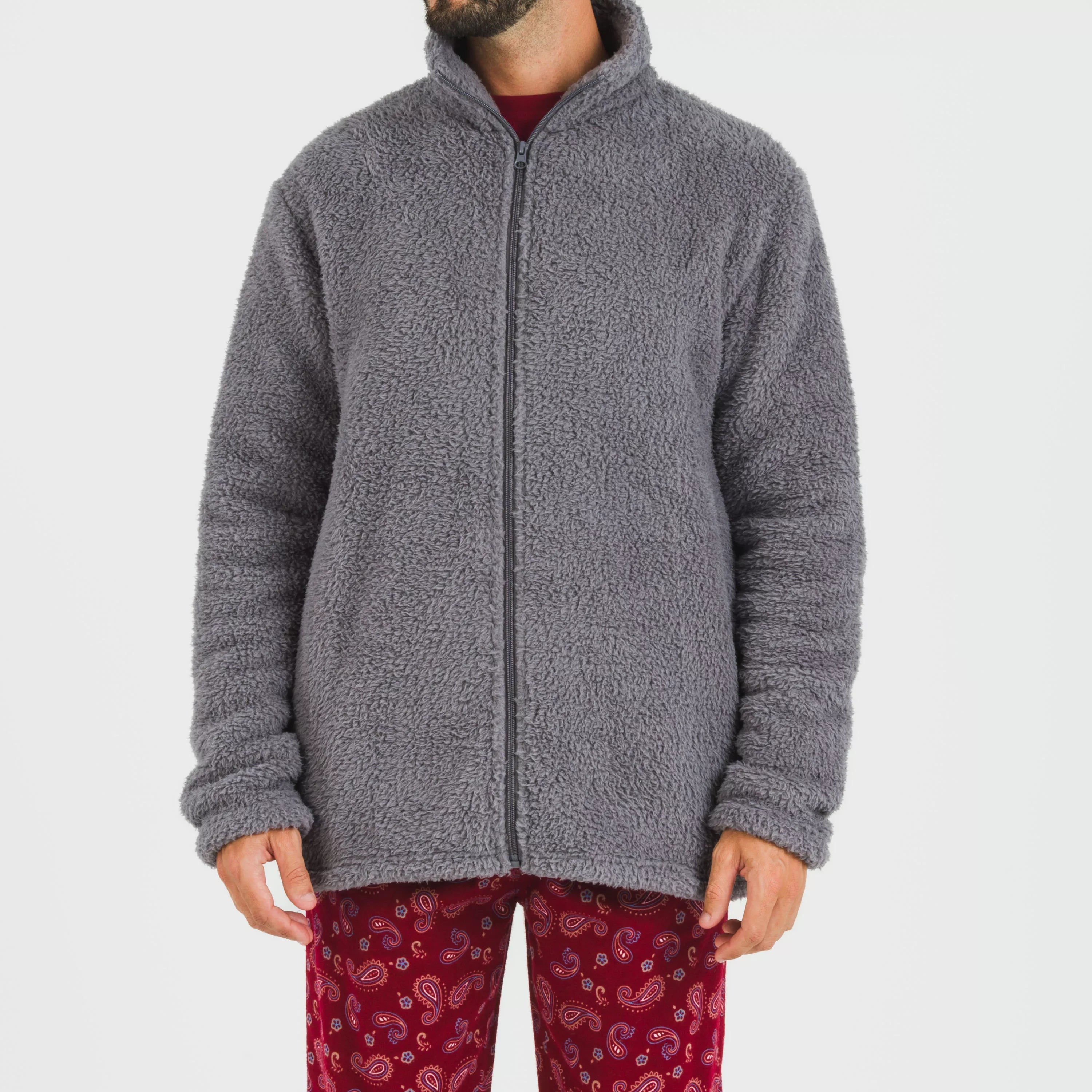 Moletom masculino liso de sherpa