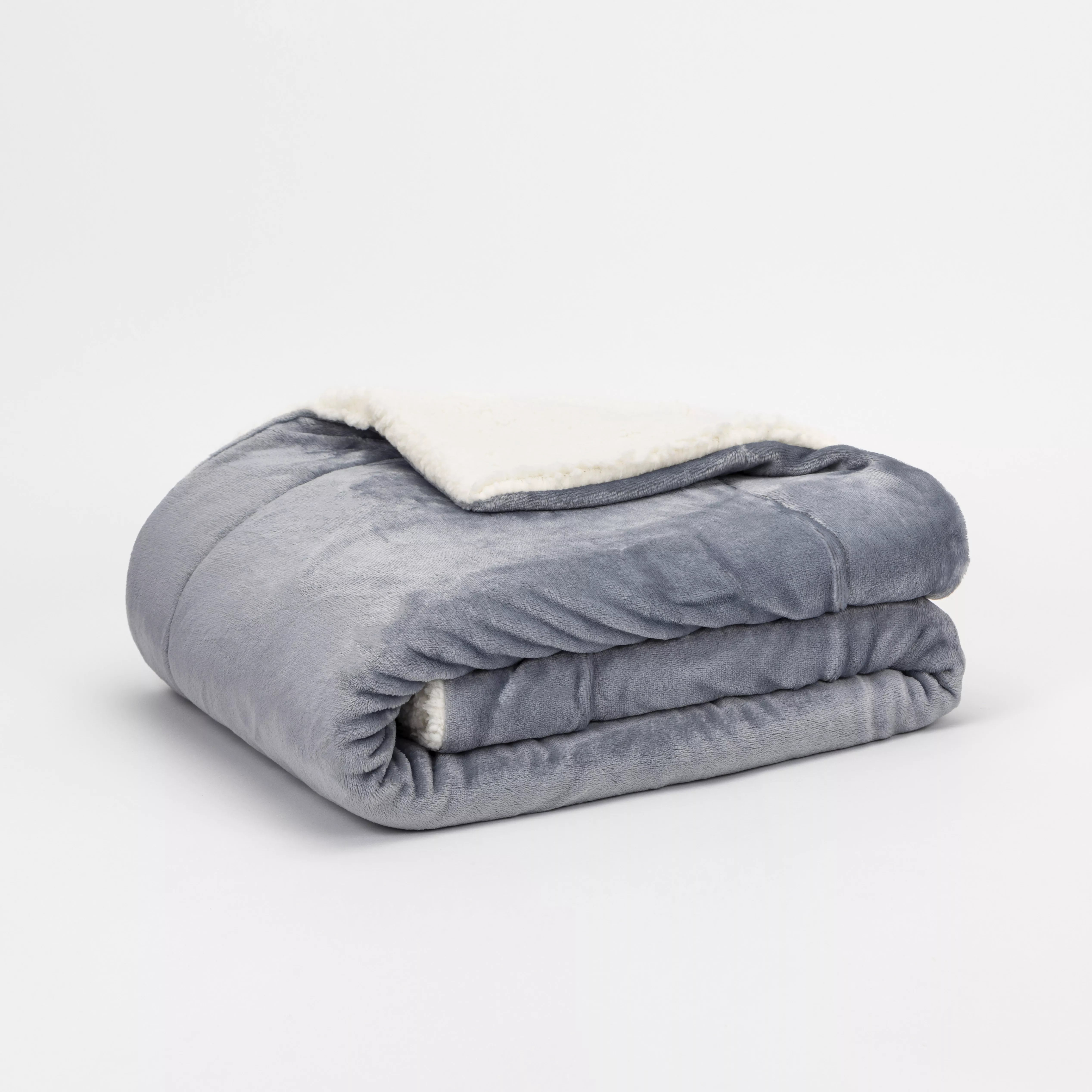 COPERTA SHERPA IN VELLUTO SOLIDO