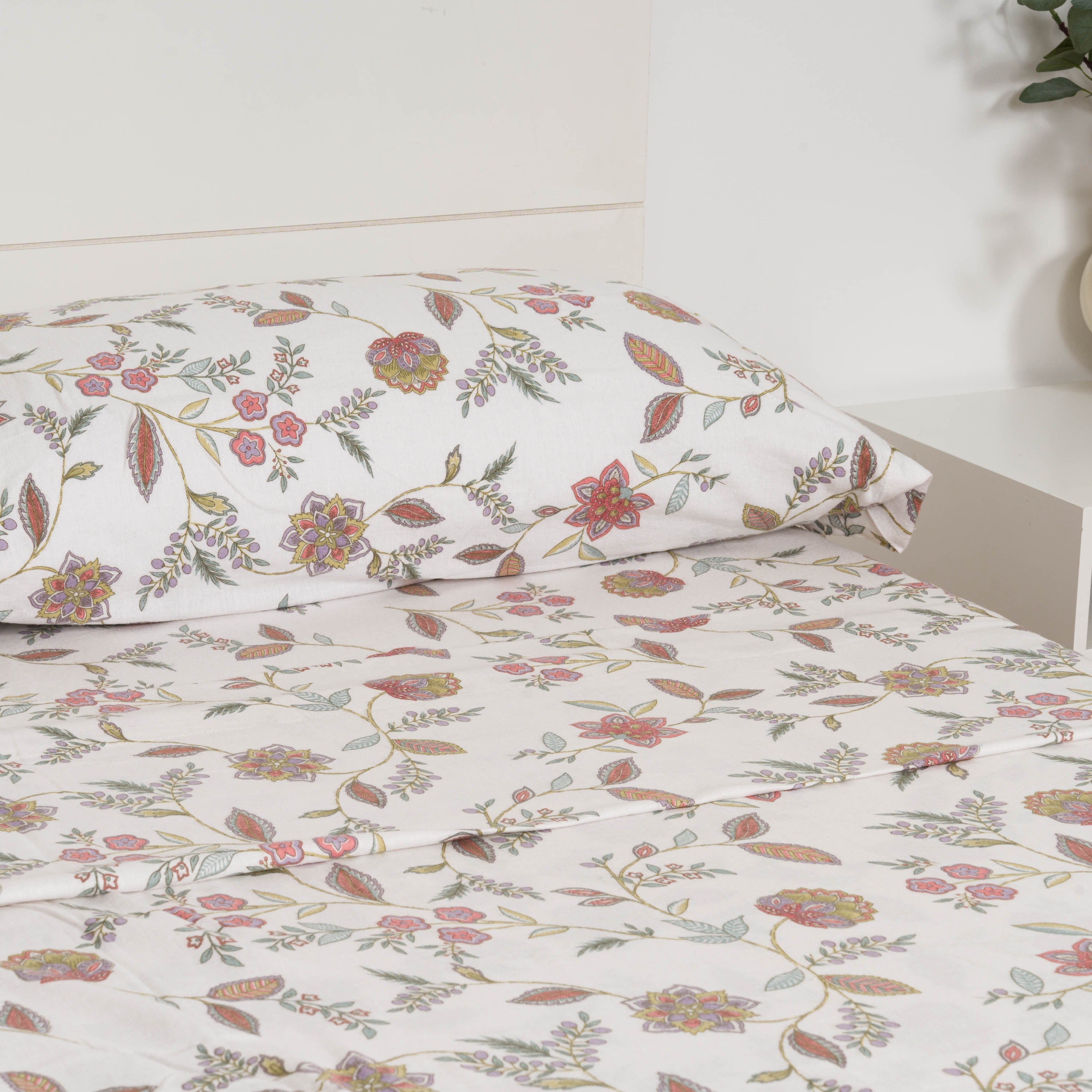 SET LENZUOLA IN FLANELLA ROSA