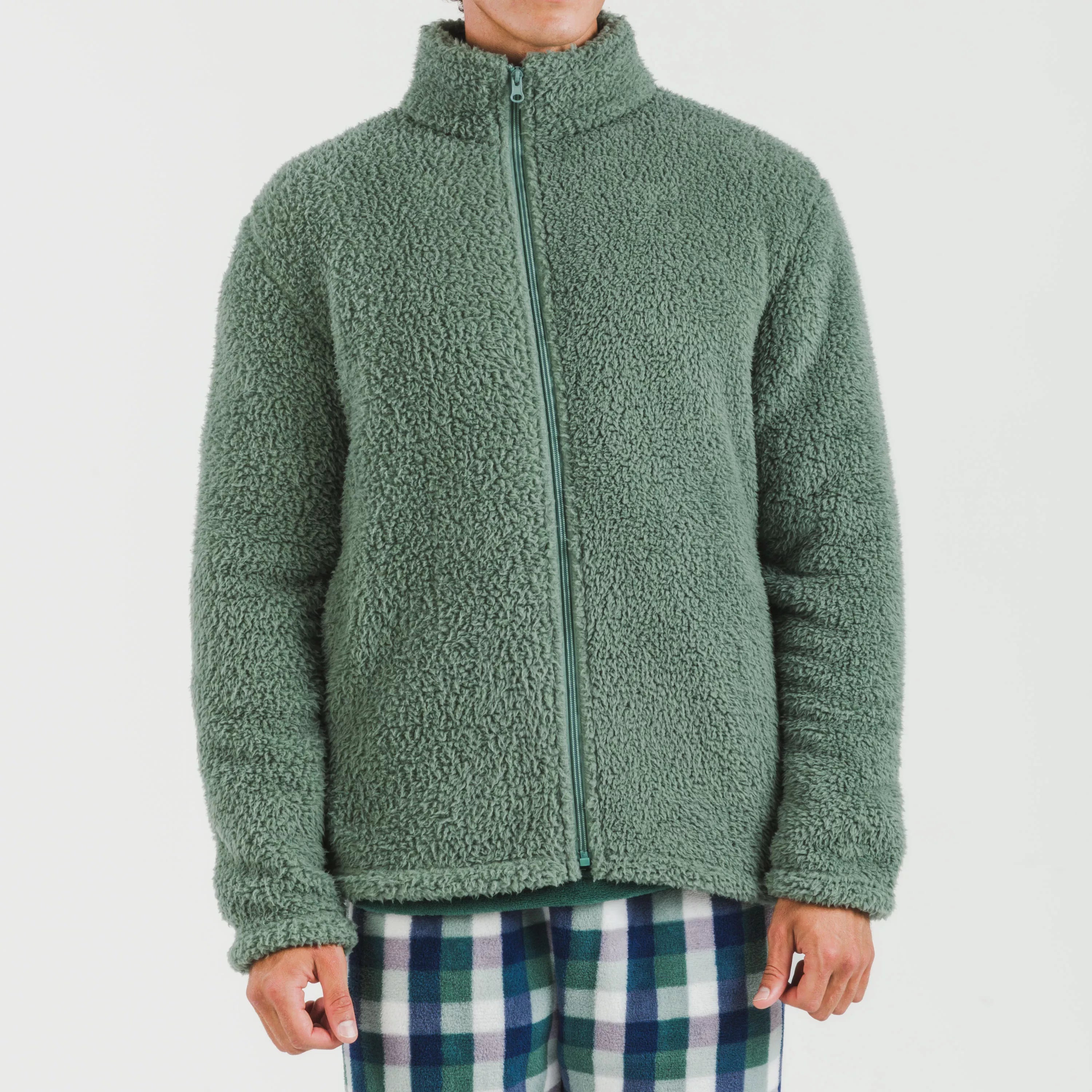 Sudadera sherpa hombre lisa