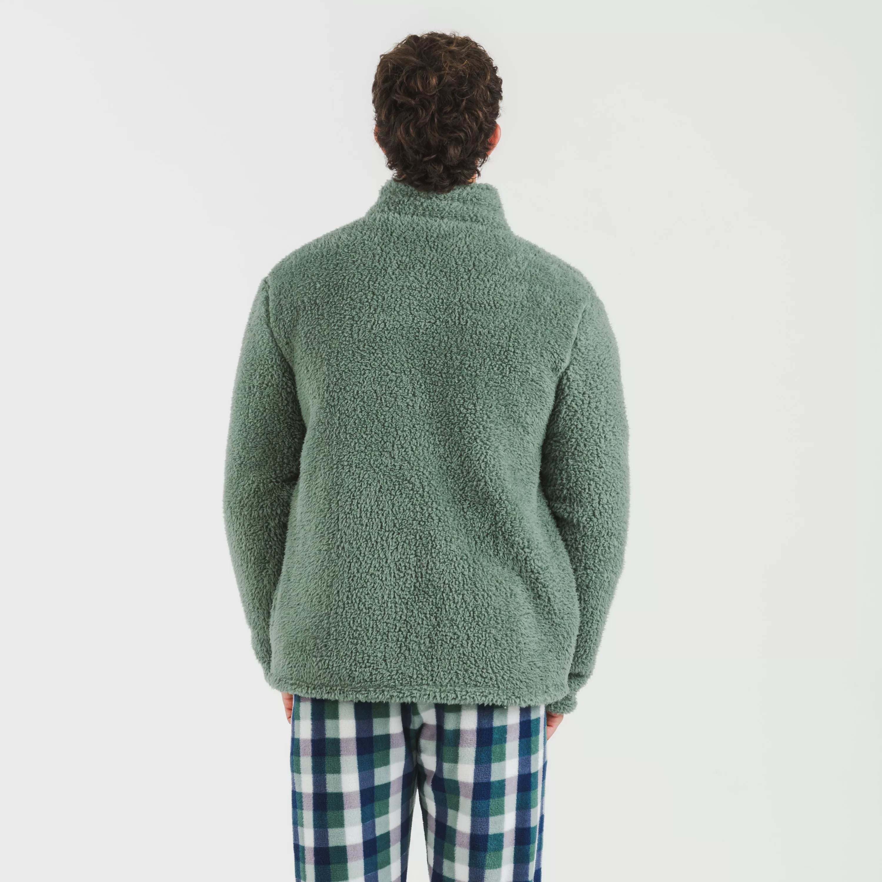 Sudadera sherpa hombre lisa