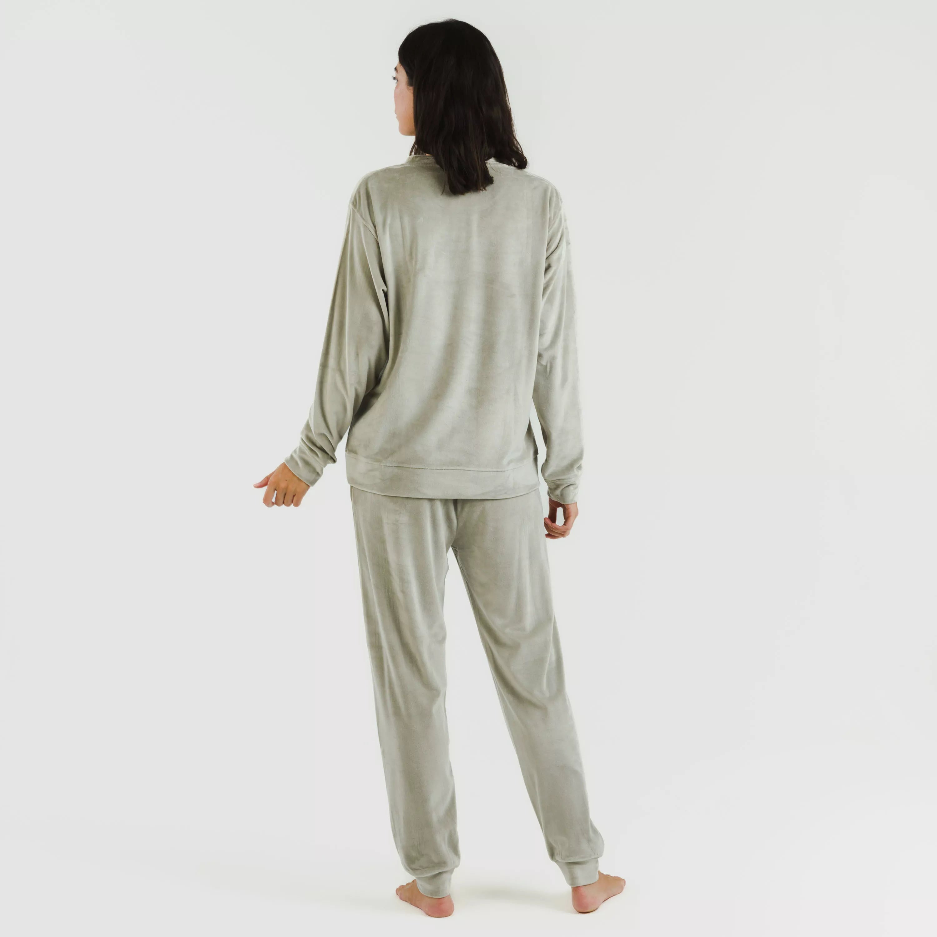 Pijama largo Velvet liso