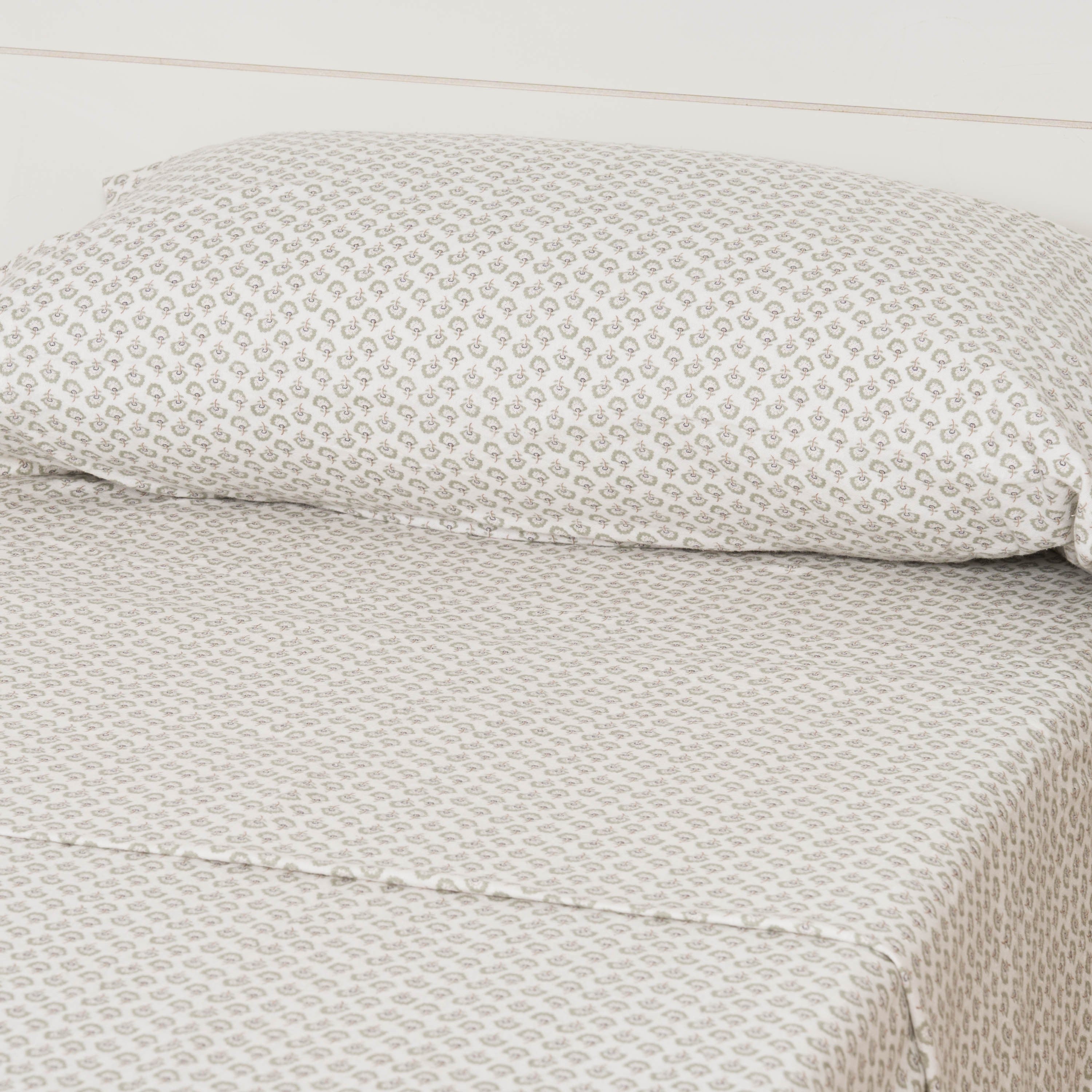 Jogo de lençóis de flanela Diana verde Tiffany