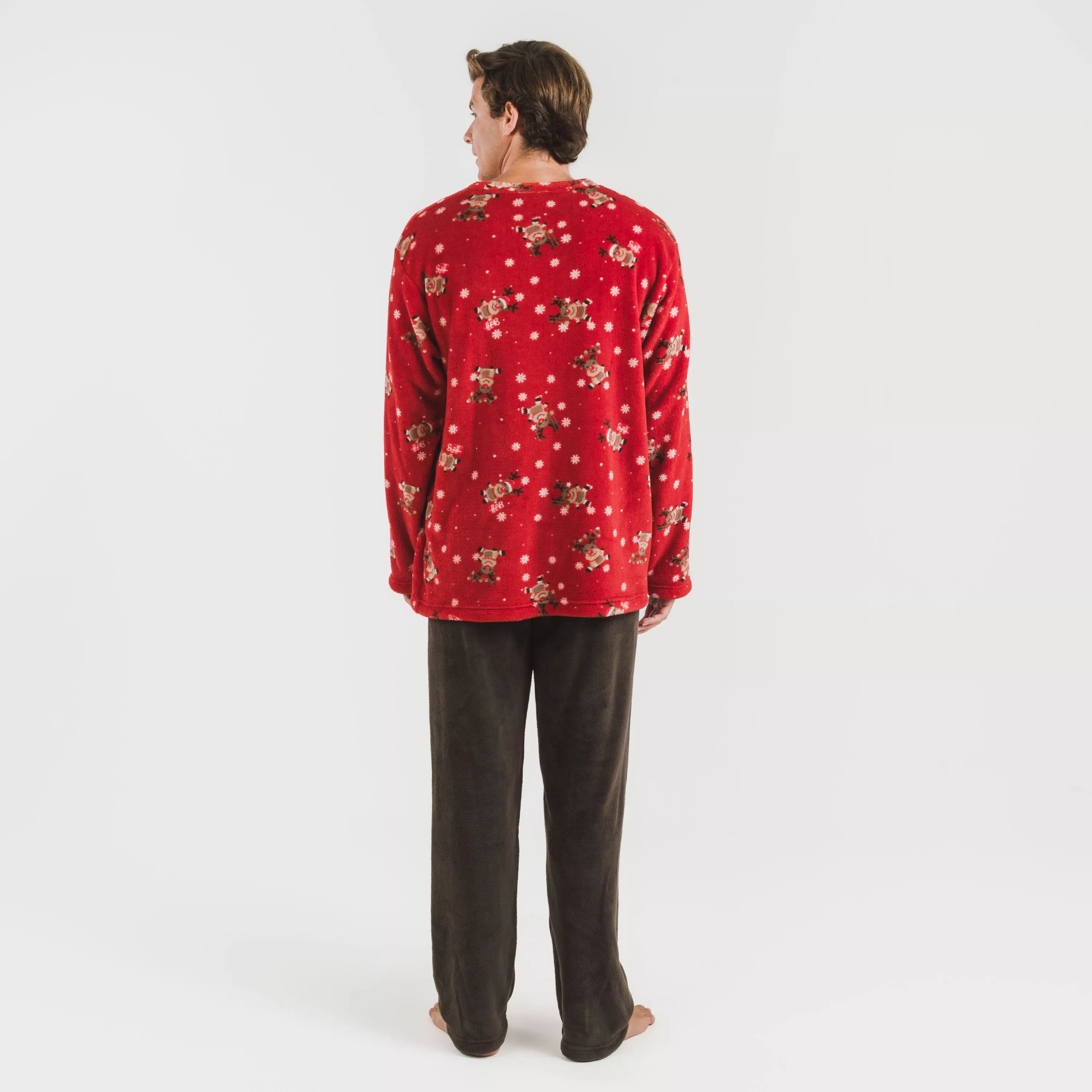 Pijama masculino Rodolfo vermelho coral