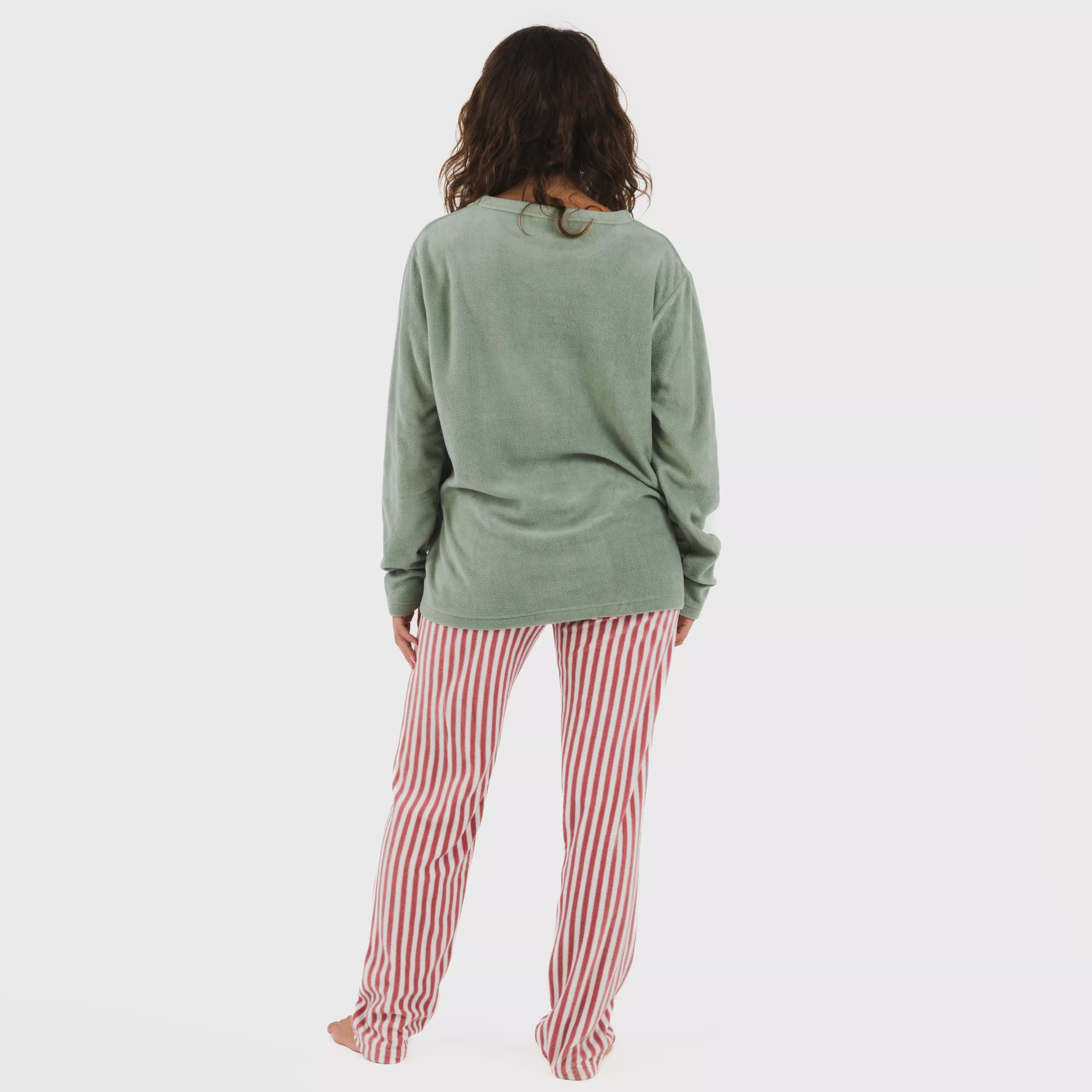 Pijama polar Leto verde tiffany