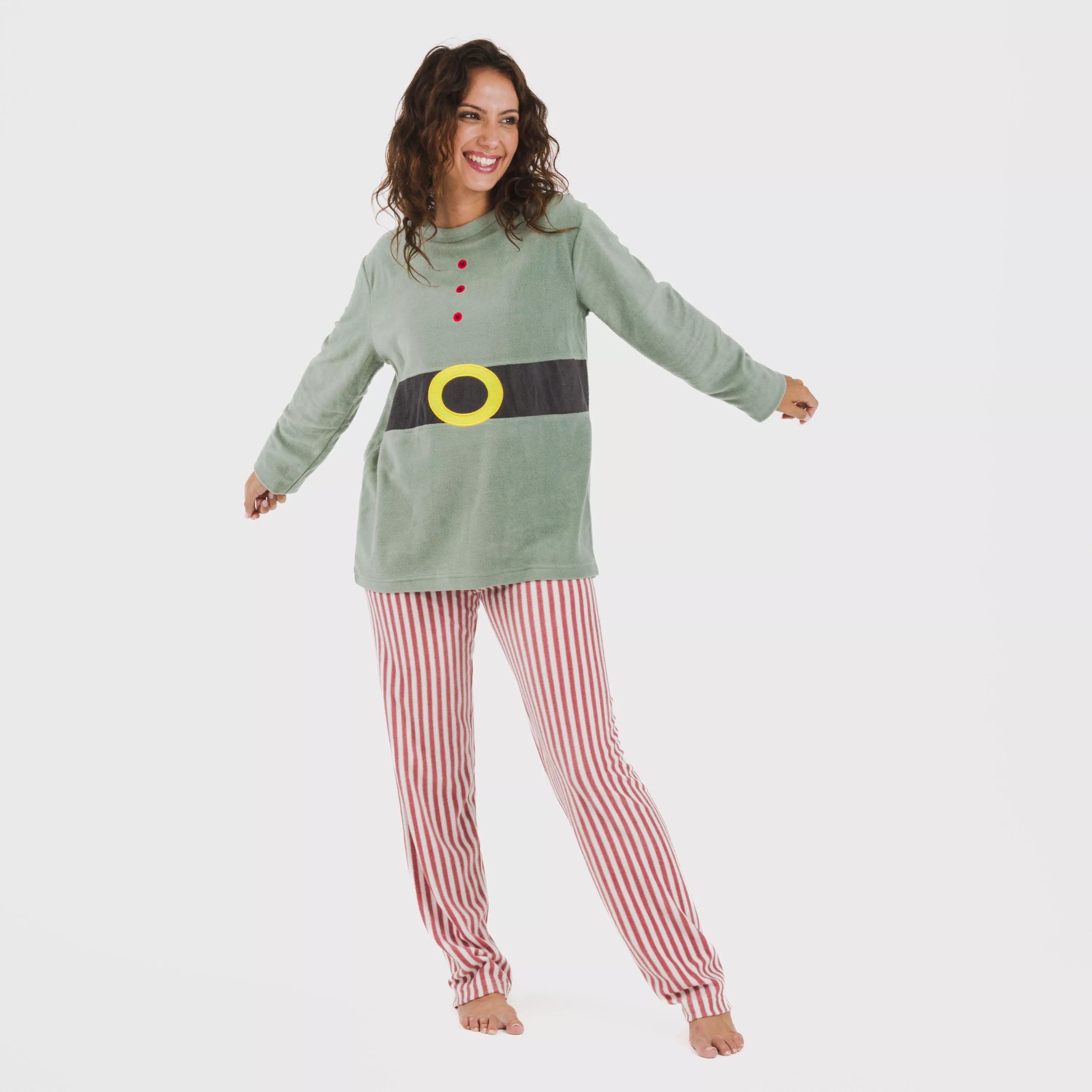 Pijama polar Leto verde tiffany