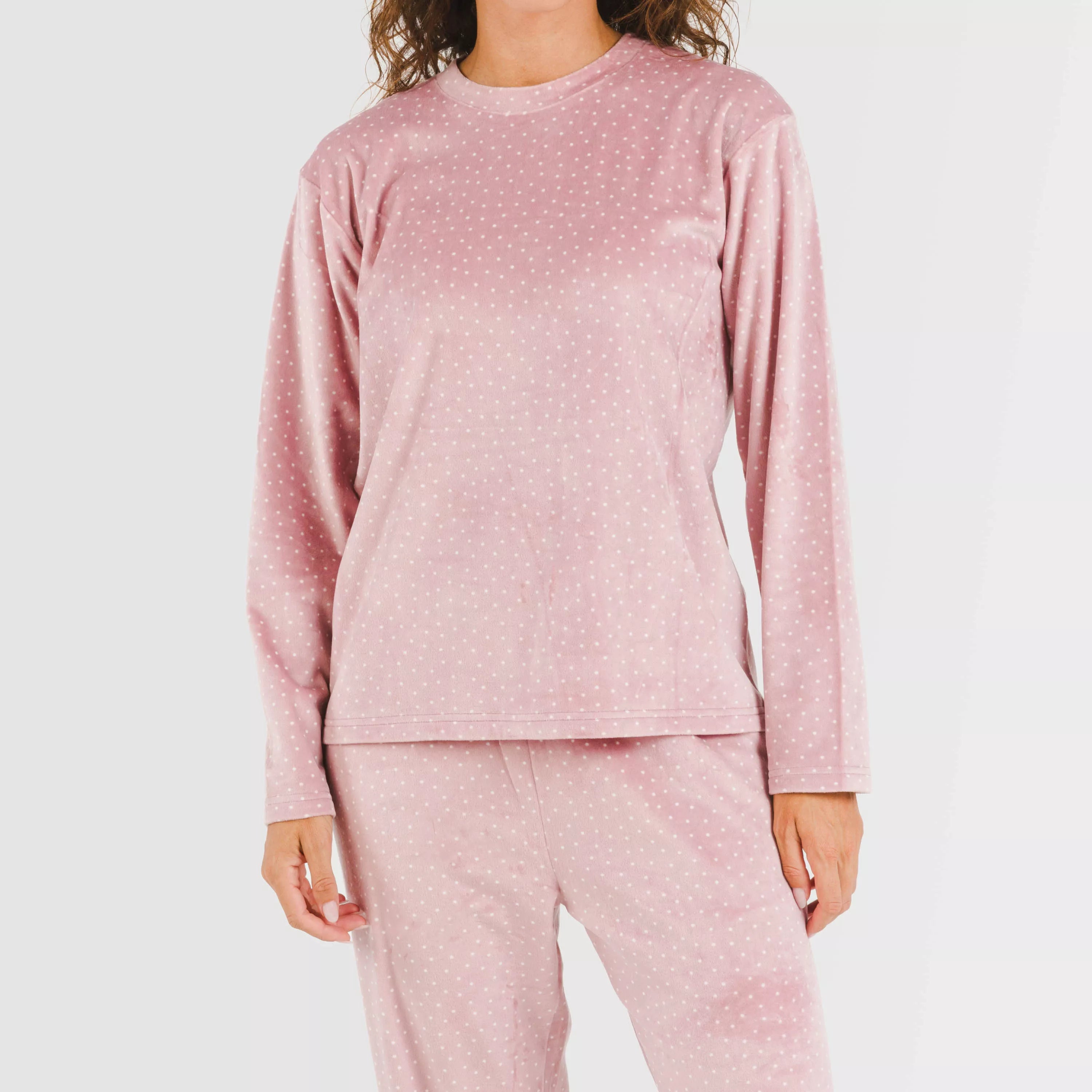 Pijama terciopelo Lolenda malva rosa