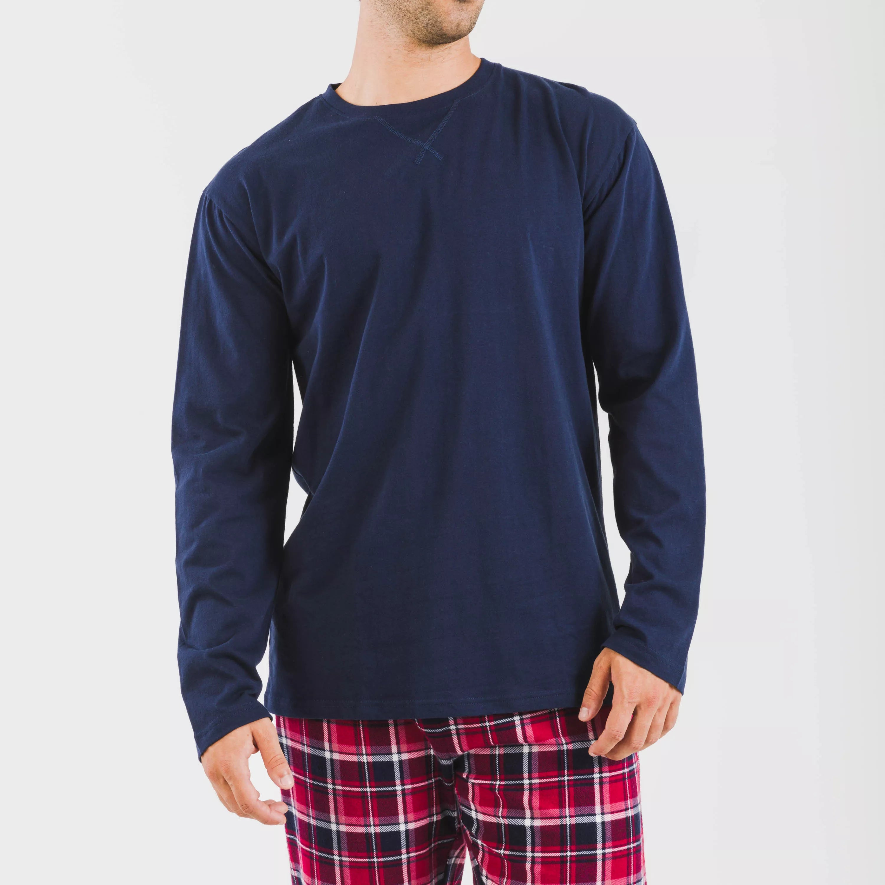 Pijama hombre franela Cocoro azul marino