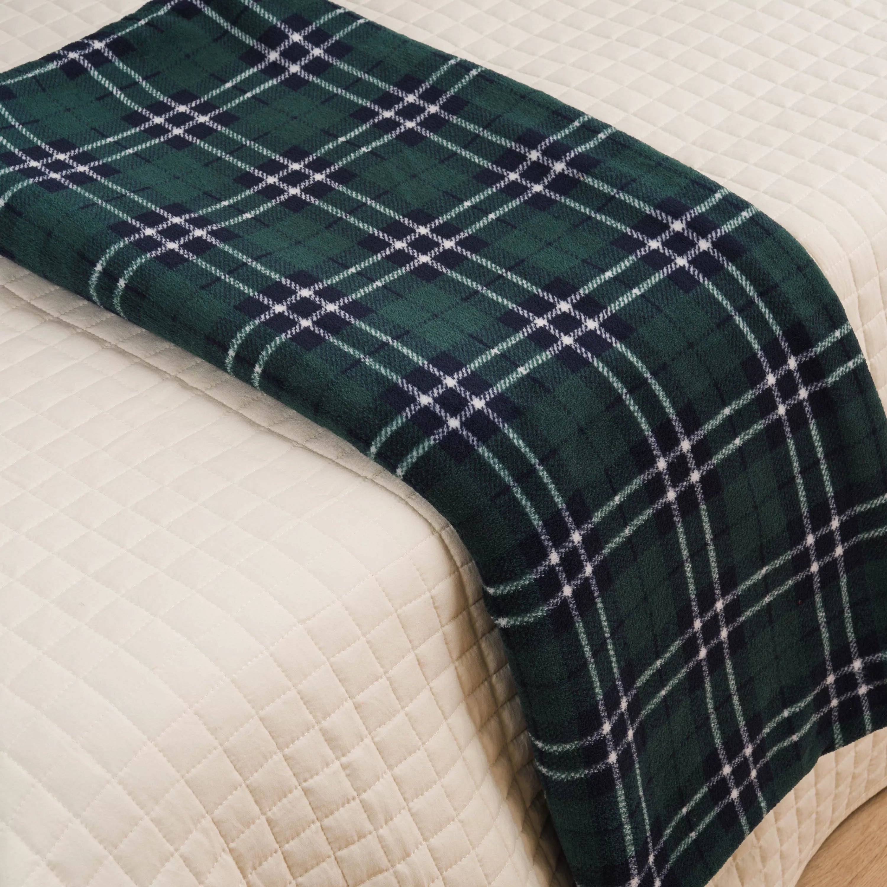 Manta Coral Cuadro Ruz