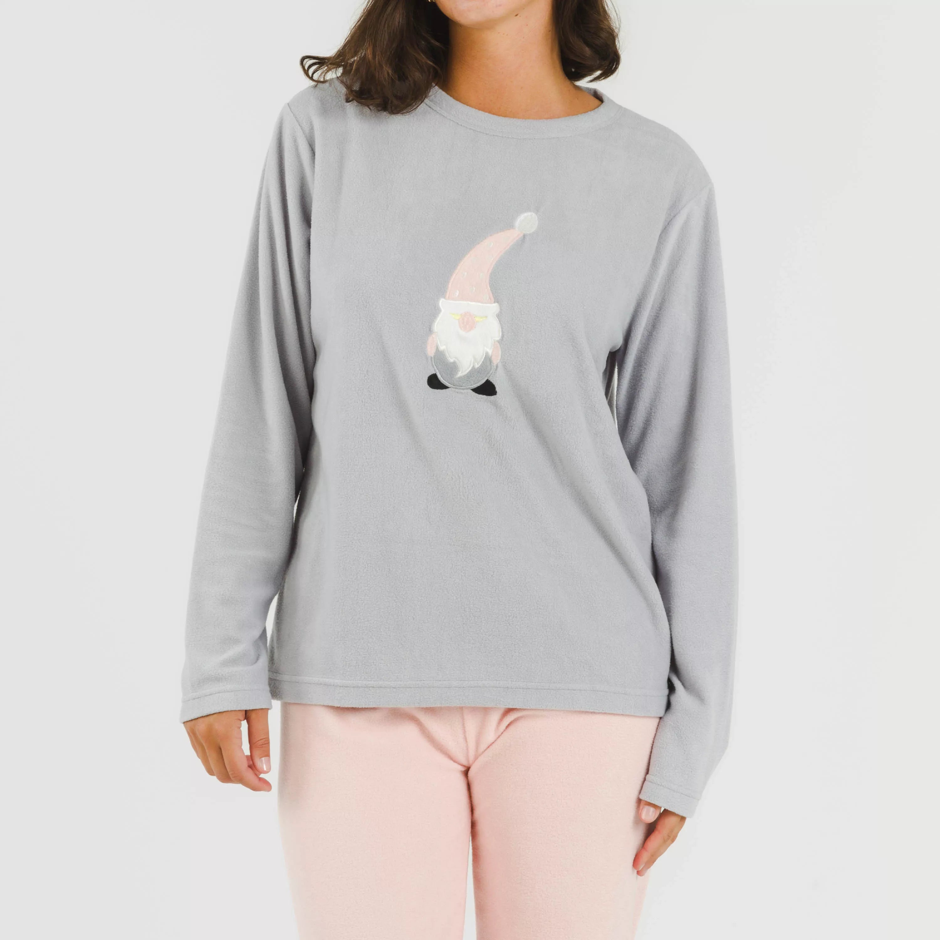 Pijama polar Gnome rosa